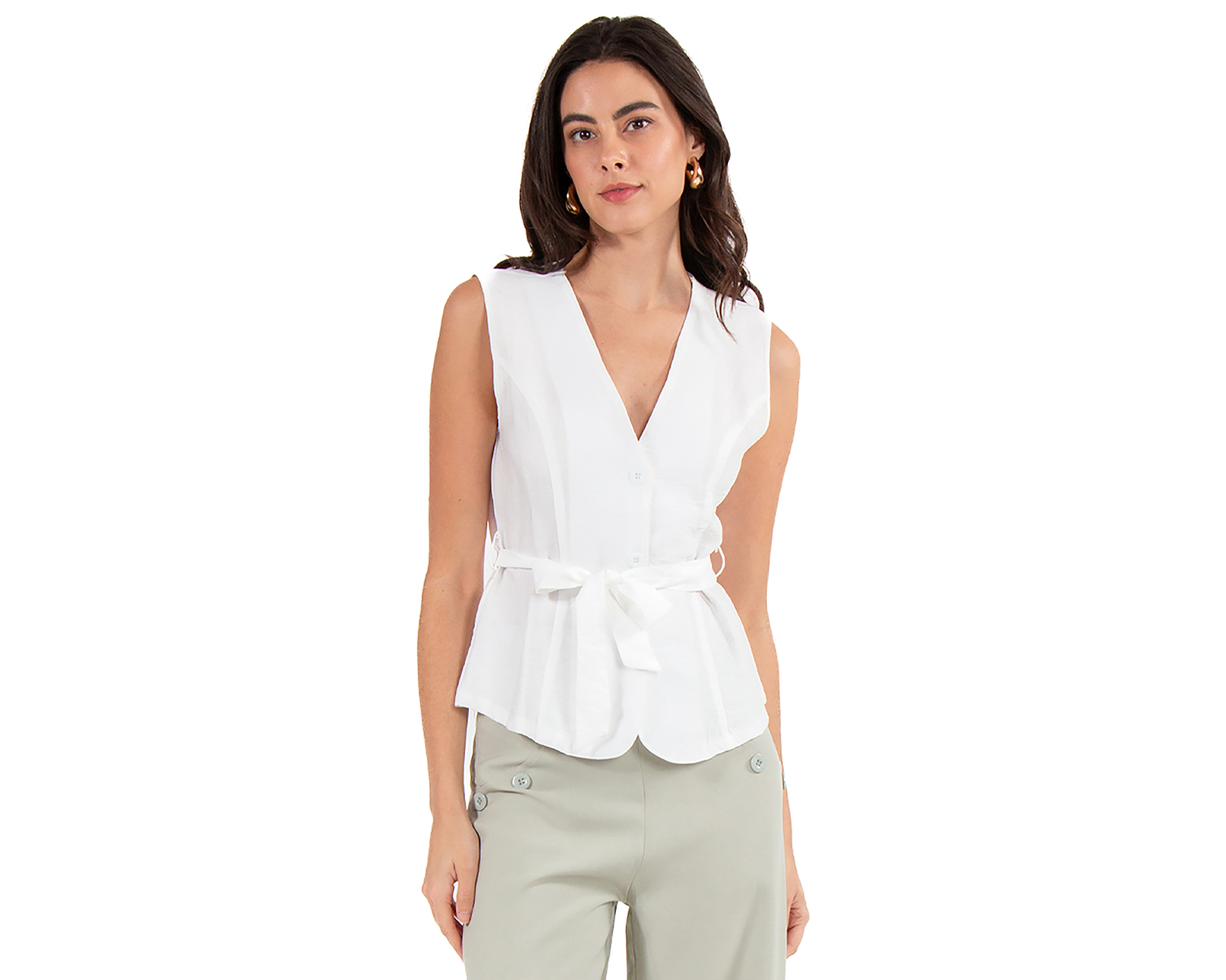 Chaleco Blanco Forever 21 para Mujer