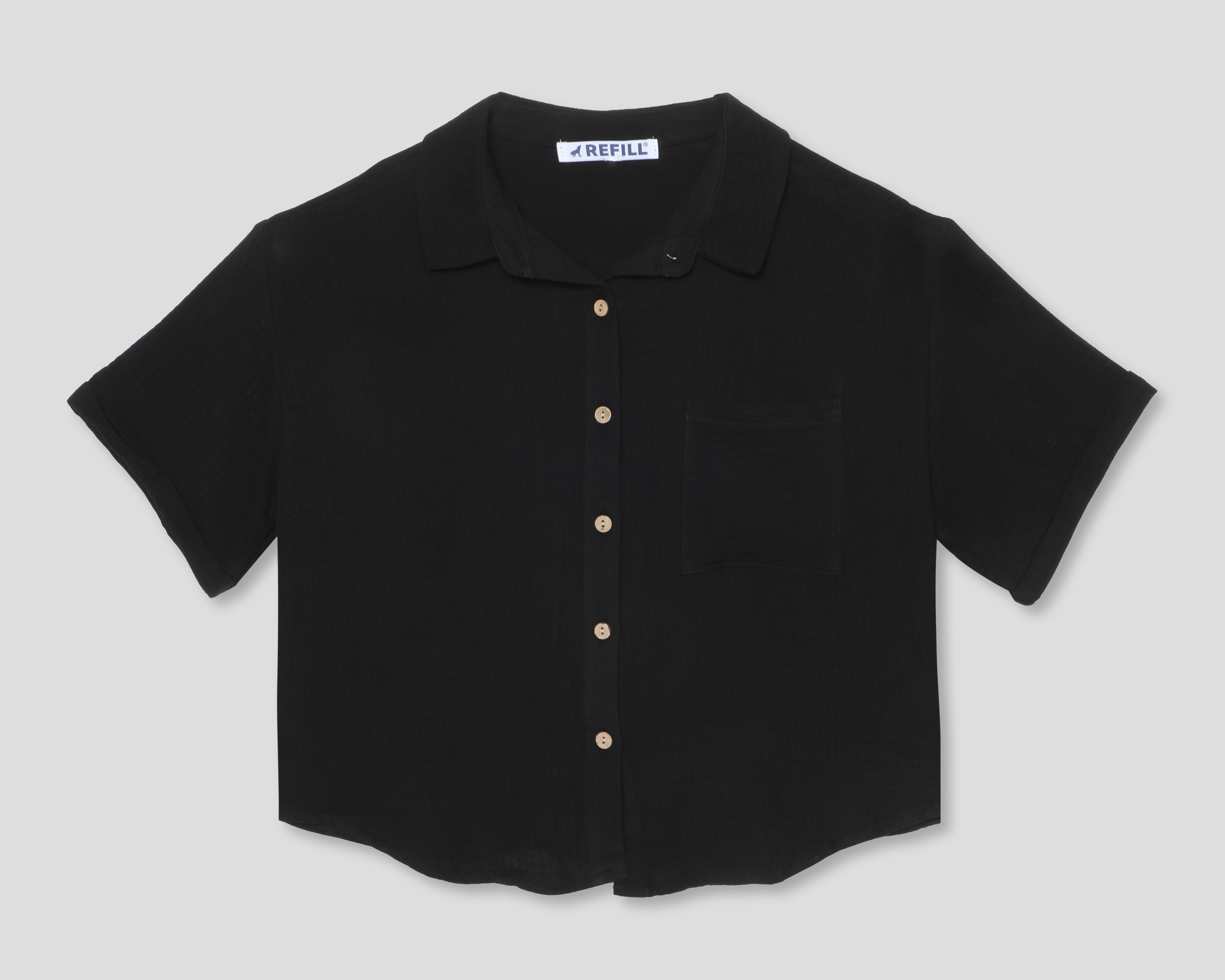 Foto 2 pulgar | Foto 1 | Blusa Negra Refill para Mujer