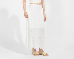 Falda Larga Sahara Blanca Juvenil