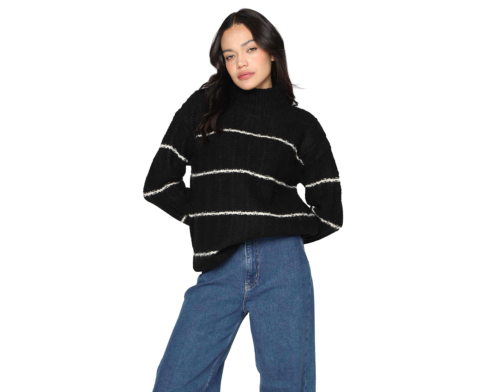 Foto 2 pulgar | Foto 1 | Suéter Negro Calvin Klein para Mujer