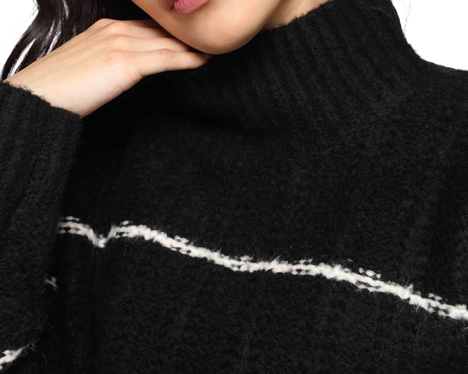 Foto 5 pulgar | Foto 4 | Suéter Negro Calvin Klein para Mujer