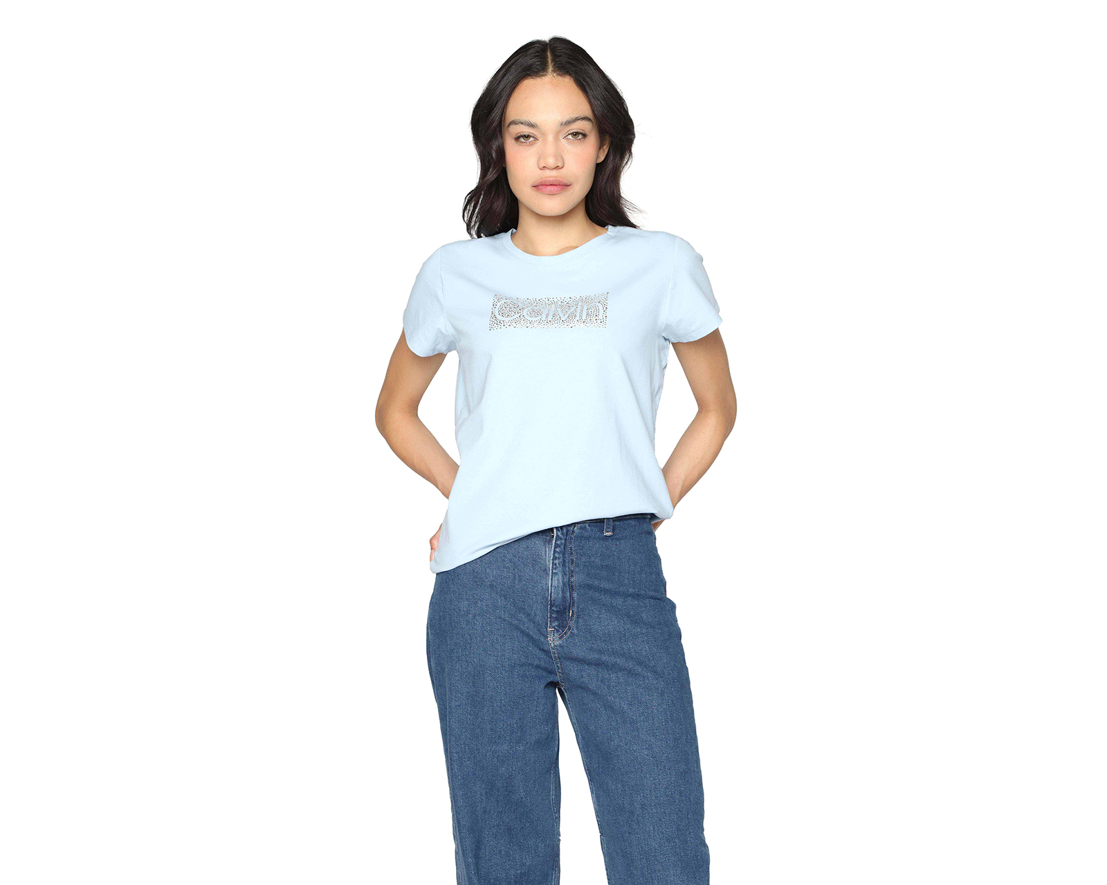 Foto 2 pulgar | Foto 1 | Playera Manga Corta Calvin Klein para Mujer