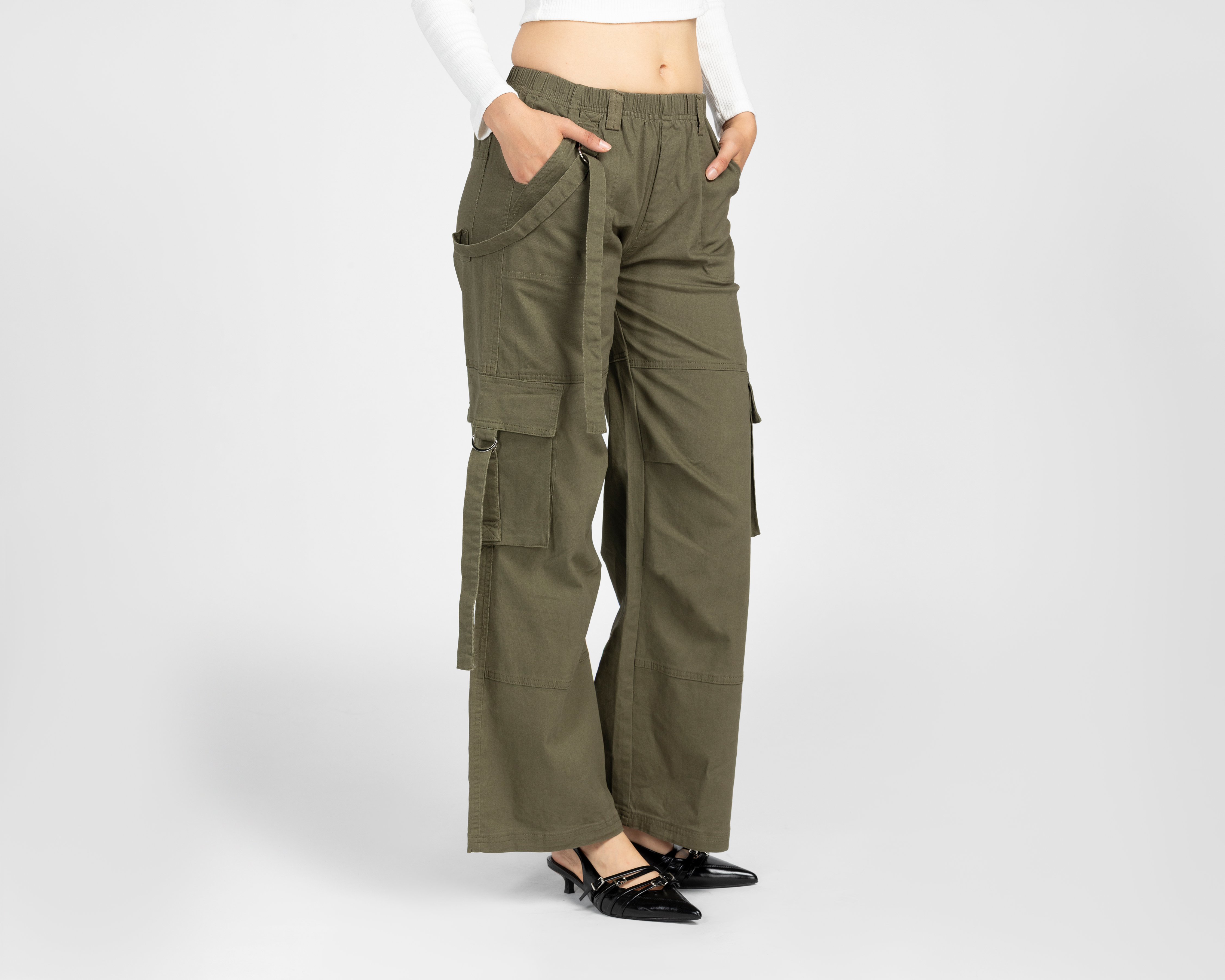 Pantalón Forever 21 Cargo Parachute para Mujer