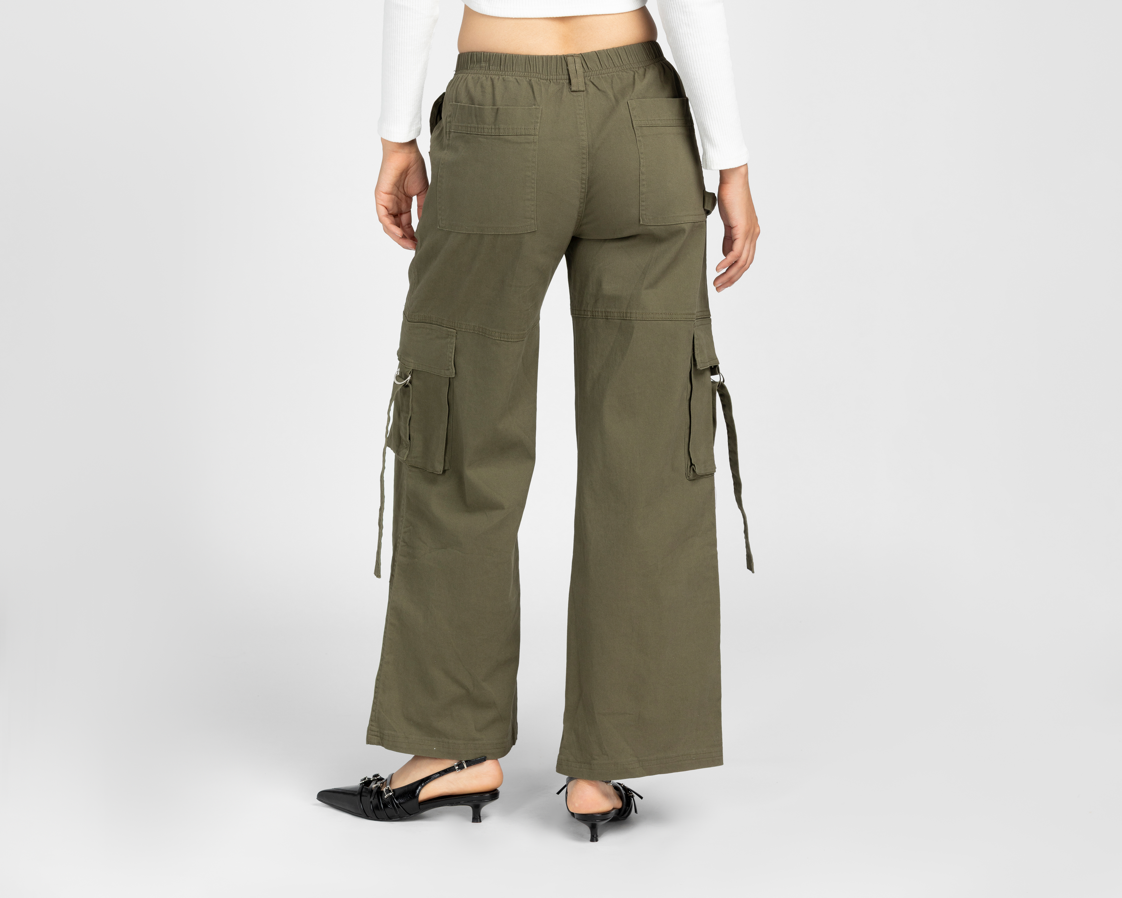 Foto 4 pulgar | Foto 3 | Pantalón Forever 21 Cargo Parachute para Mujer