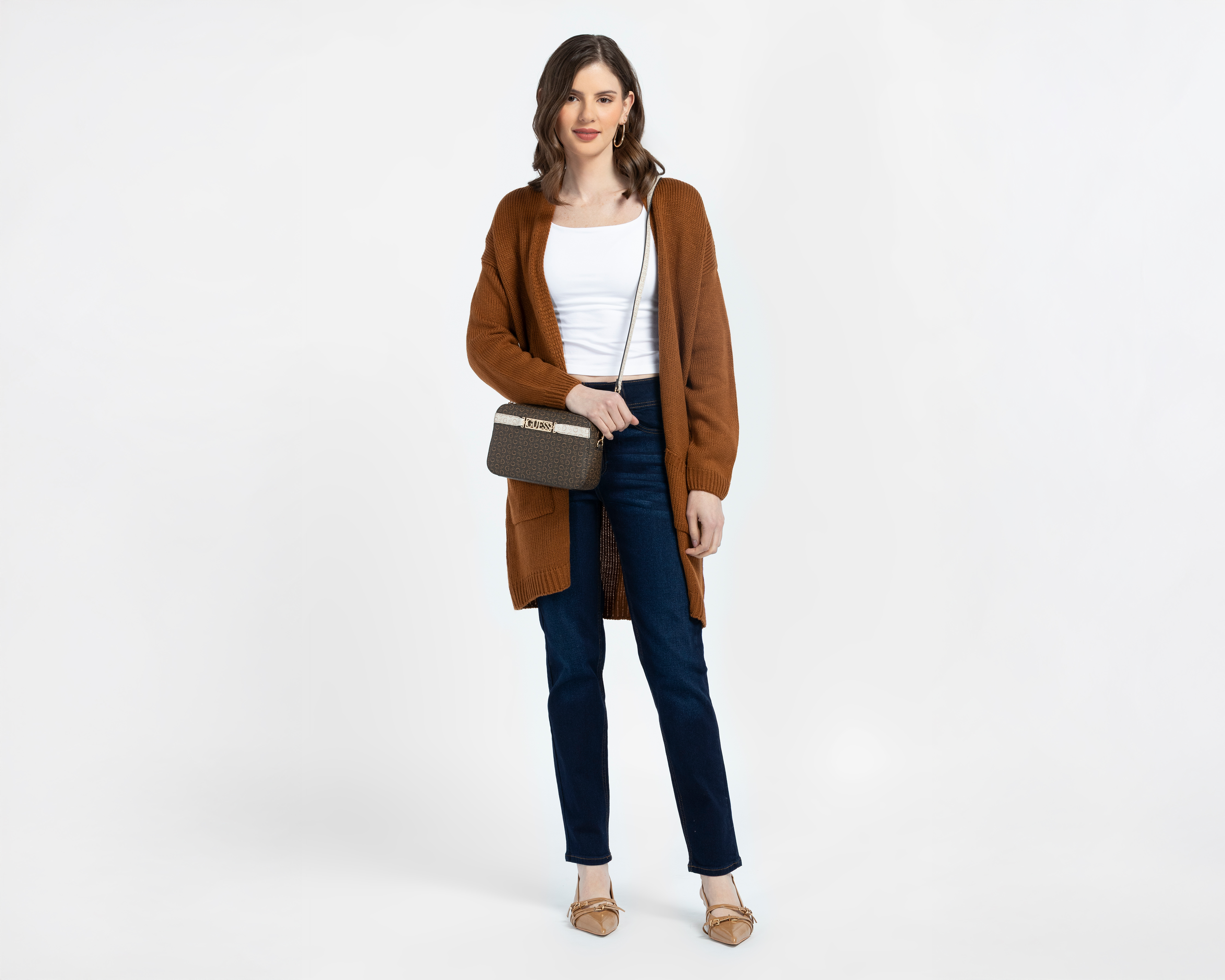 Foto 6 | Foto 6 | Bolsa Cruzada Guess Perrez