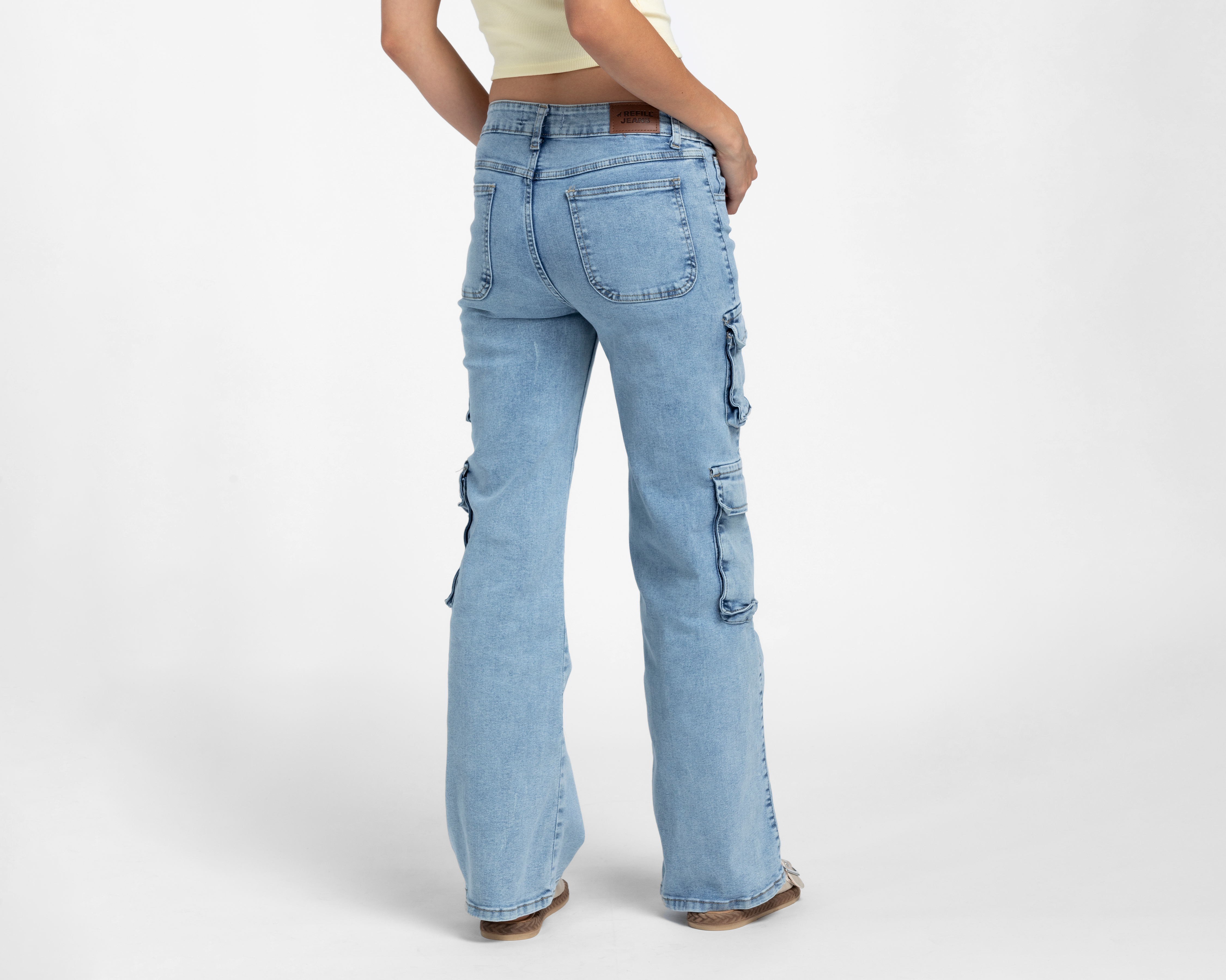 Foto 3 | Foto 3 | Jeans Wide Leg Refill para Mujer