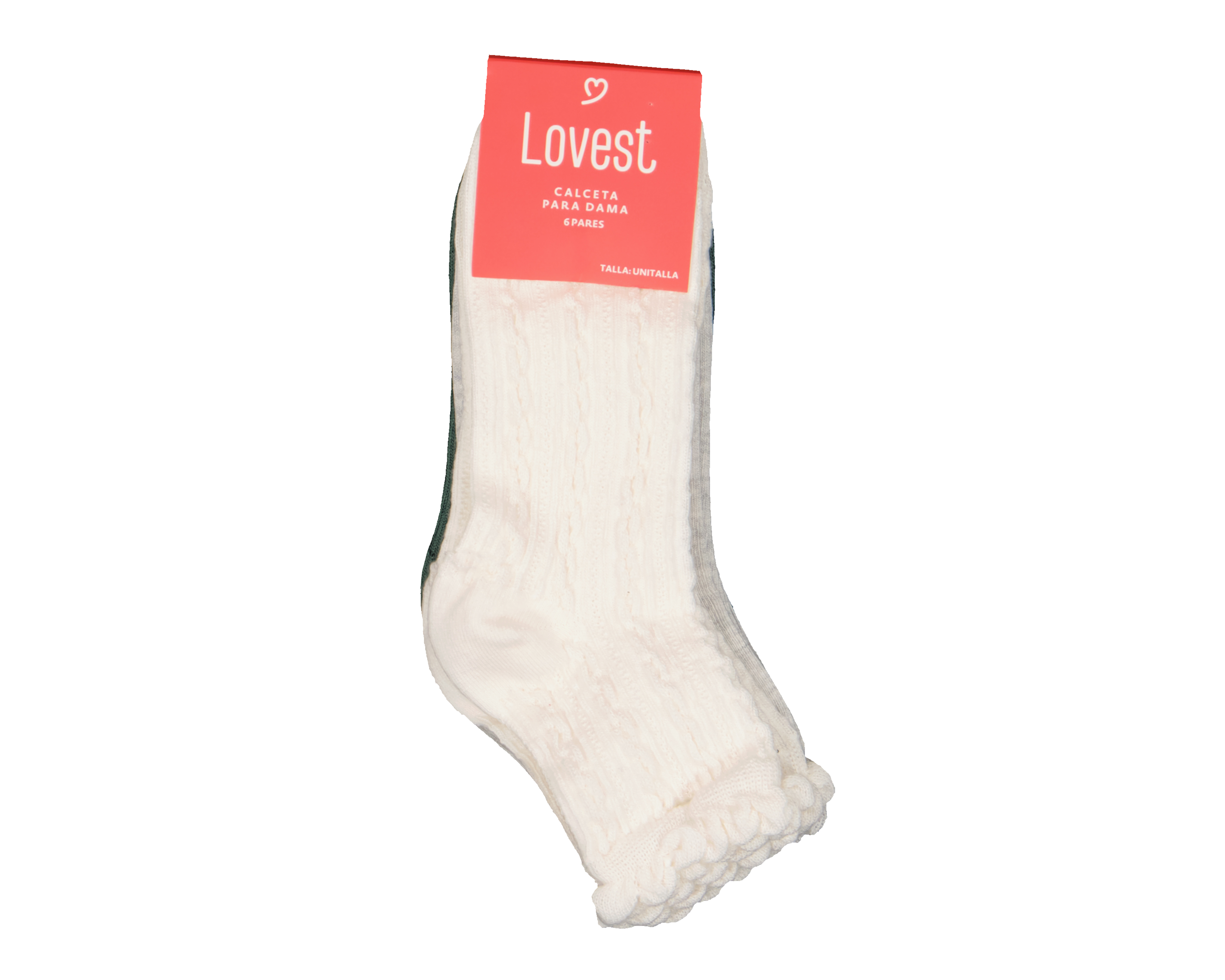 Foto 4 pulgar | Foto 3 | Calcetas de Vestir Lovest para Mujer 6 Pares