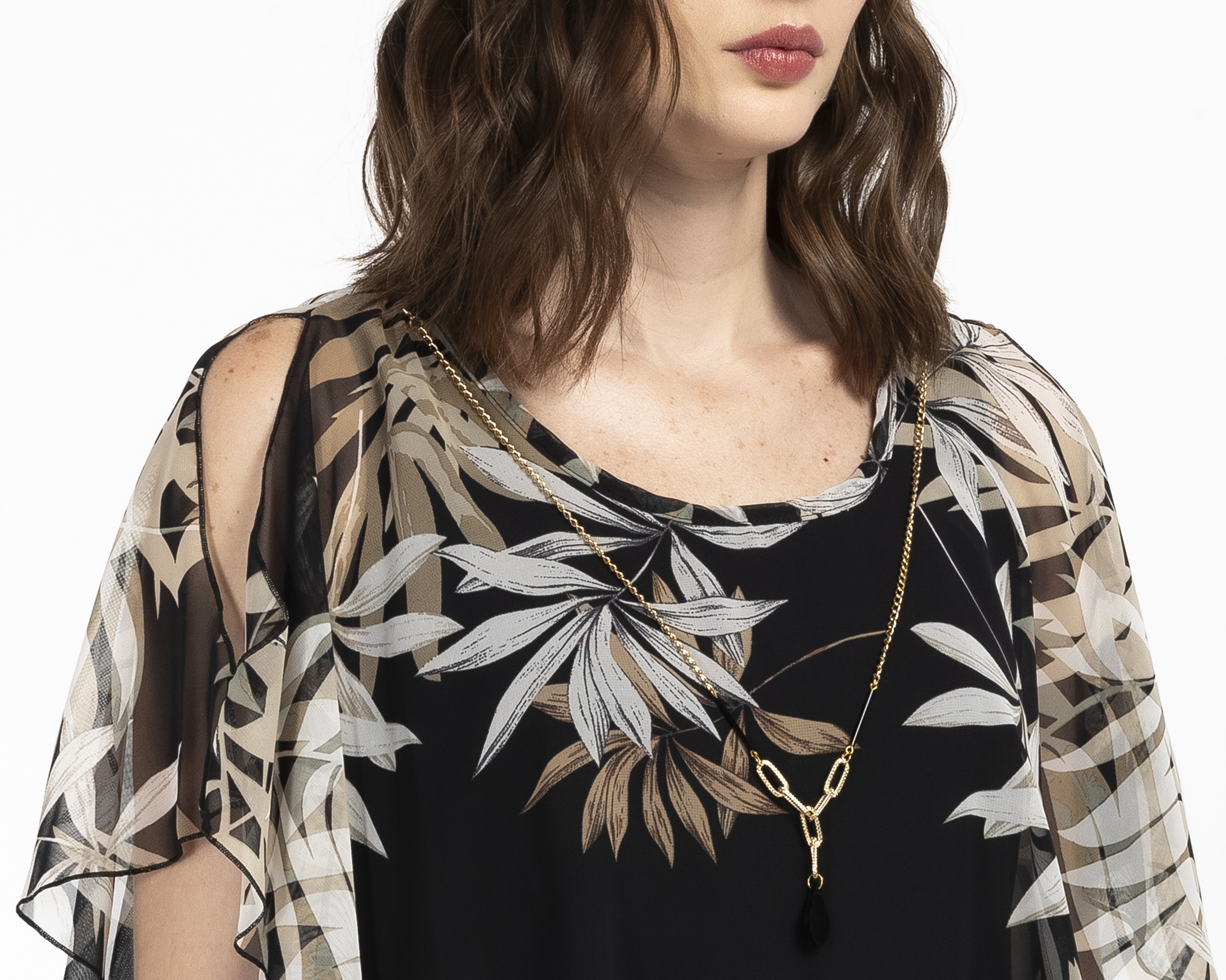 Foto 5 pulgar | Foto 4 | Blusa con Collar Lady Sun para Mujer