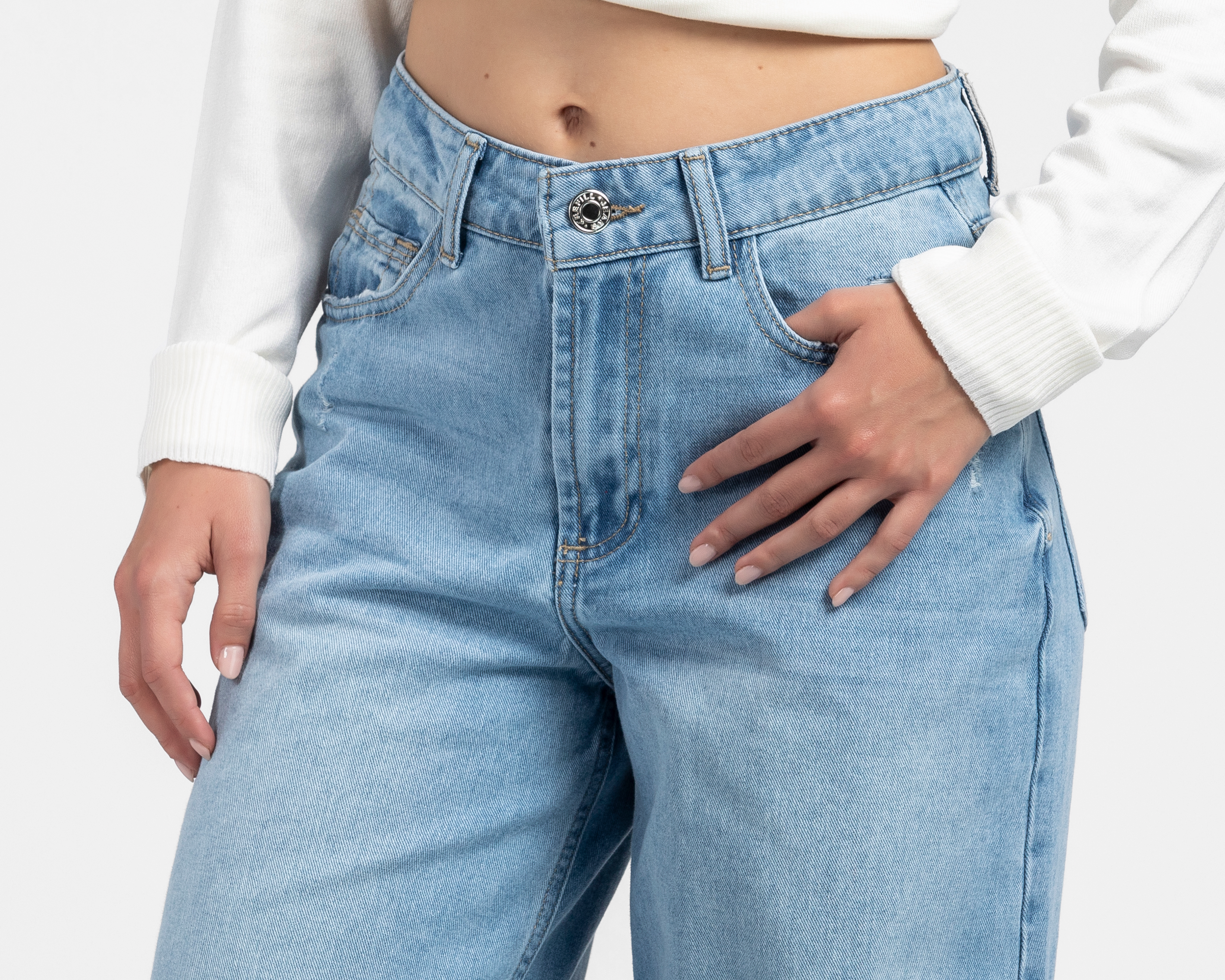 Foto 5 pulgar | Foto 4 | Jeans Wide Leg Refill para Mujer