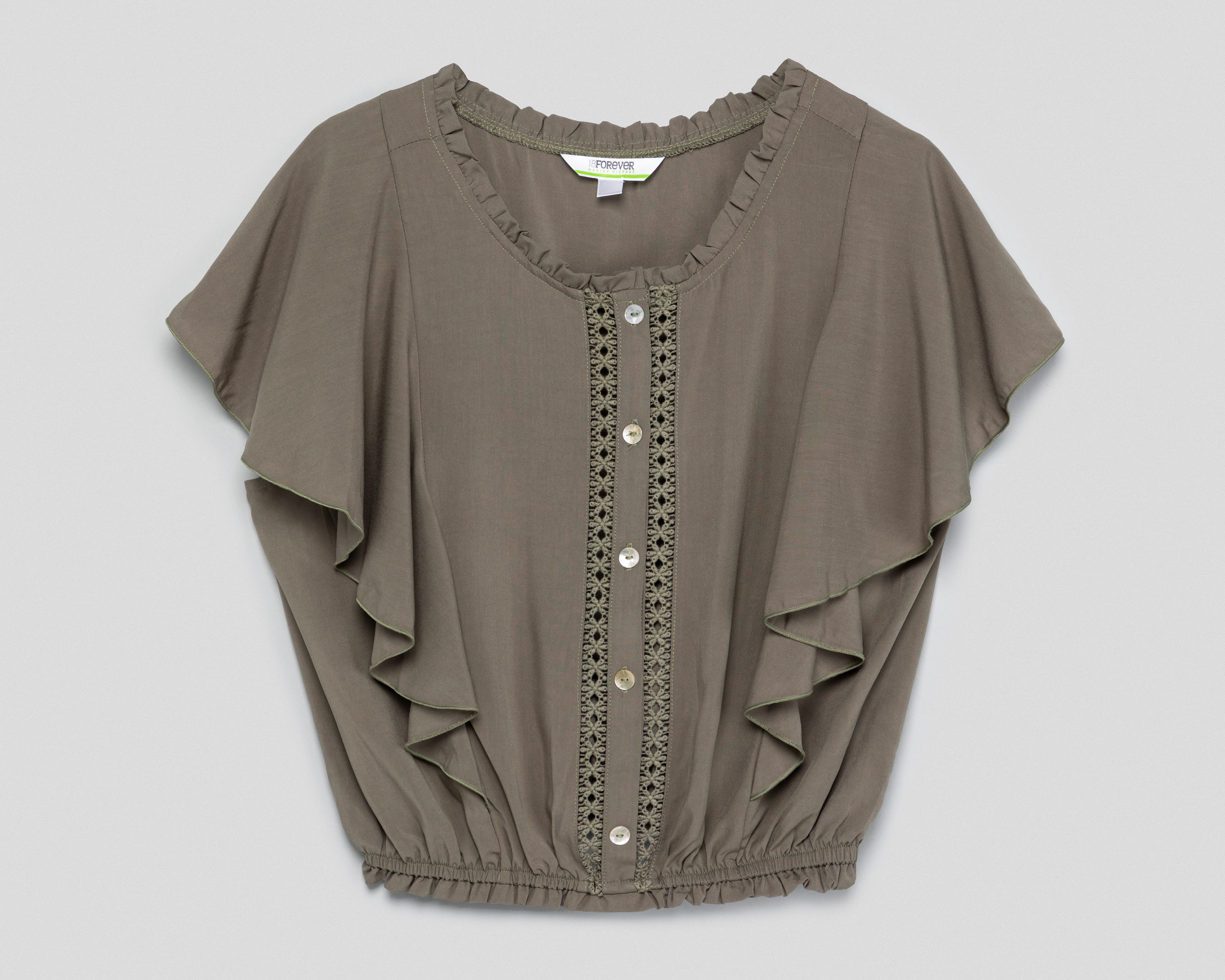 Foto 2 pulgar | Foto 1 | Blusa con Olanes 18 Forever para Mujer