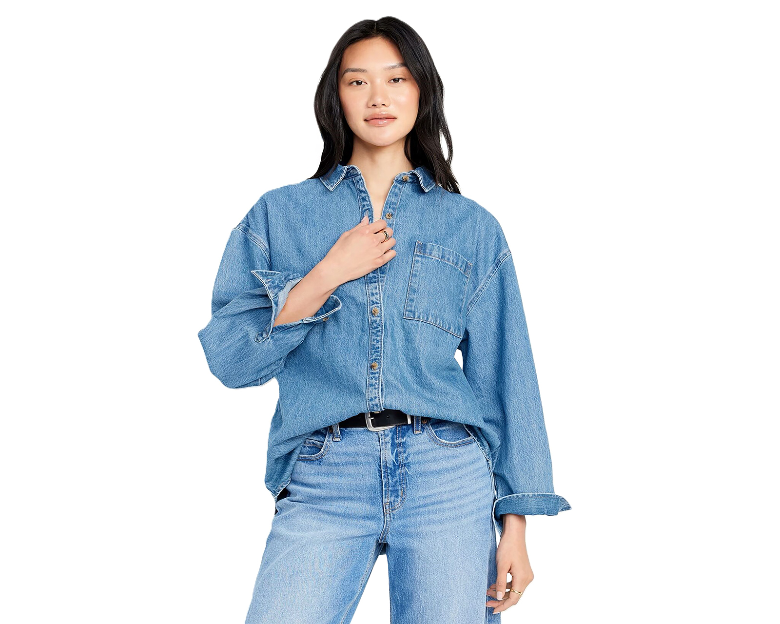 Foto 2 pulgar | Foto 1 | Blusa de Mezclilla Old Navy para Mujer