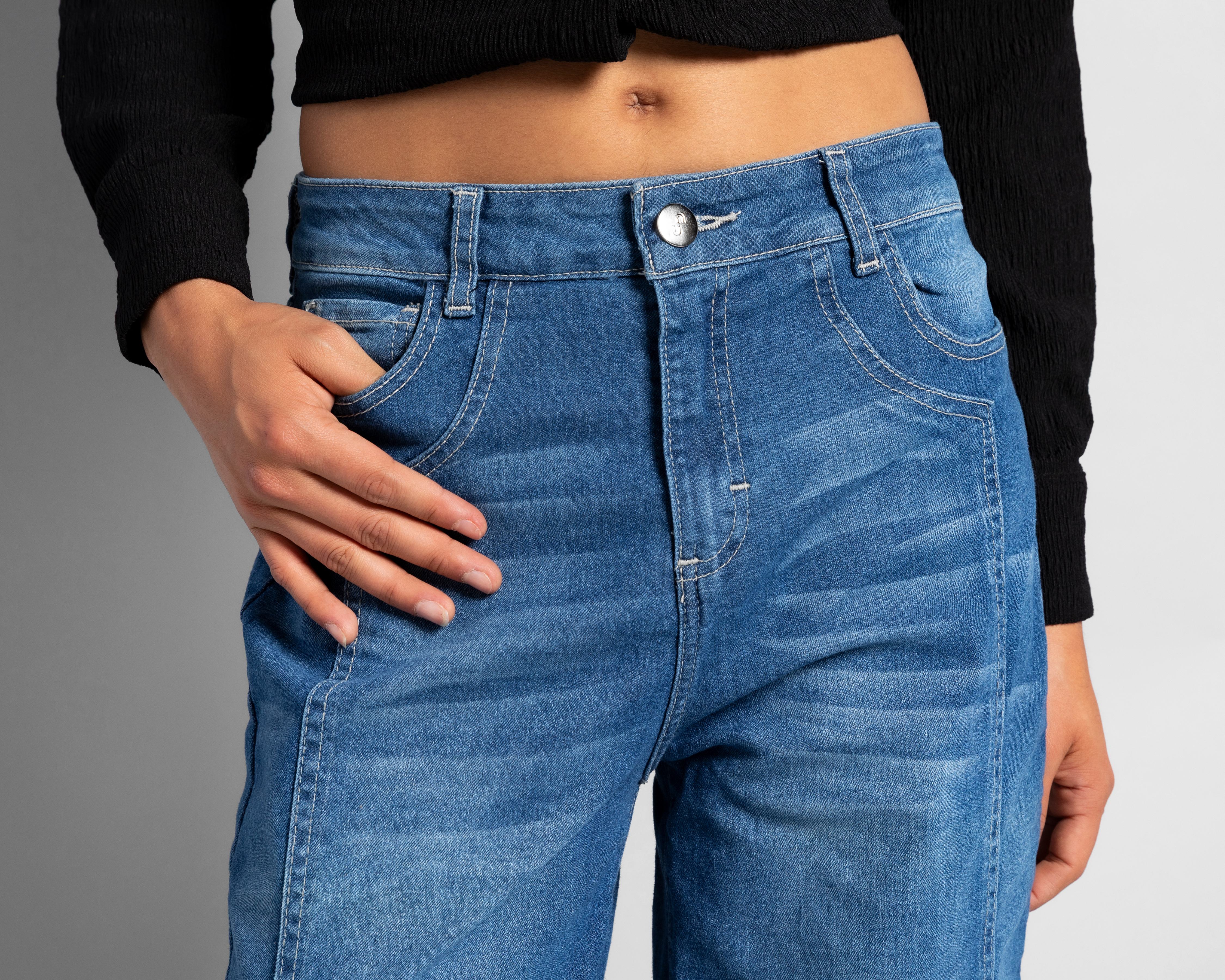 Foto 5 pulgar | Foto 4 | Jeans Recto Strona para Mujer