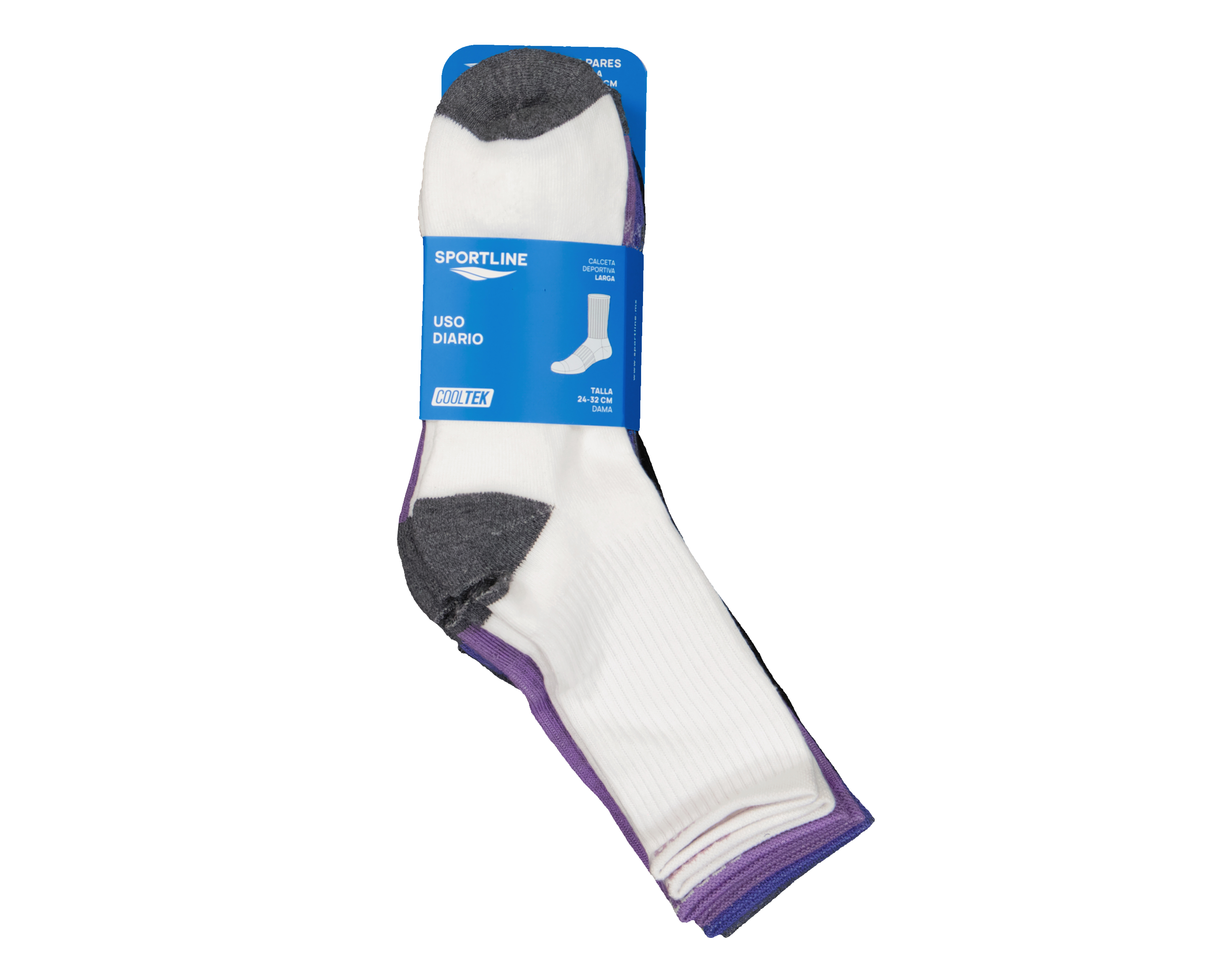 Foto 4 pulgar | Foto 3 | Calcetas Deportivas Sportline para Mujer 5 Pares