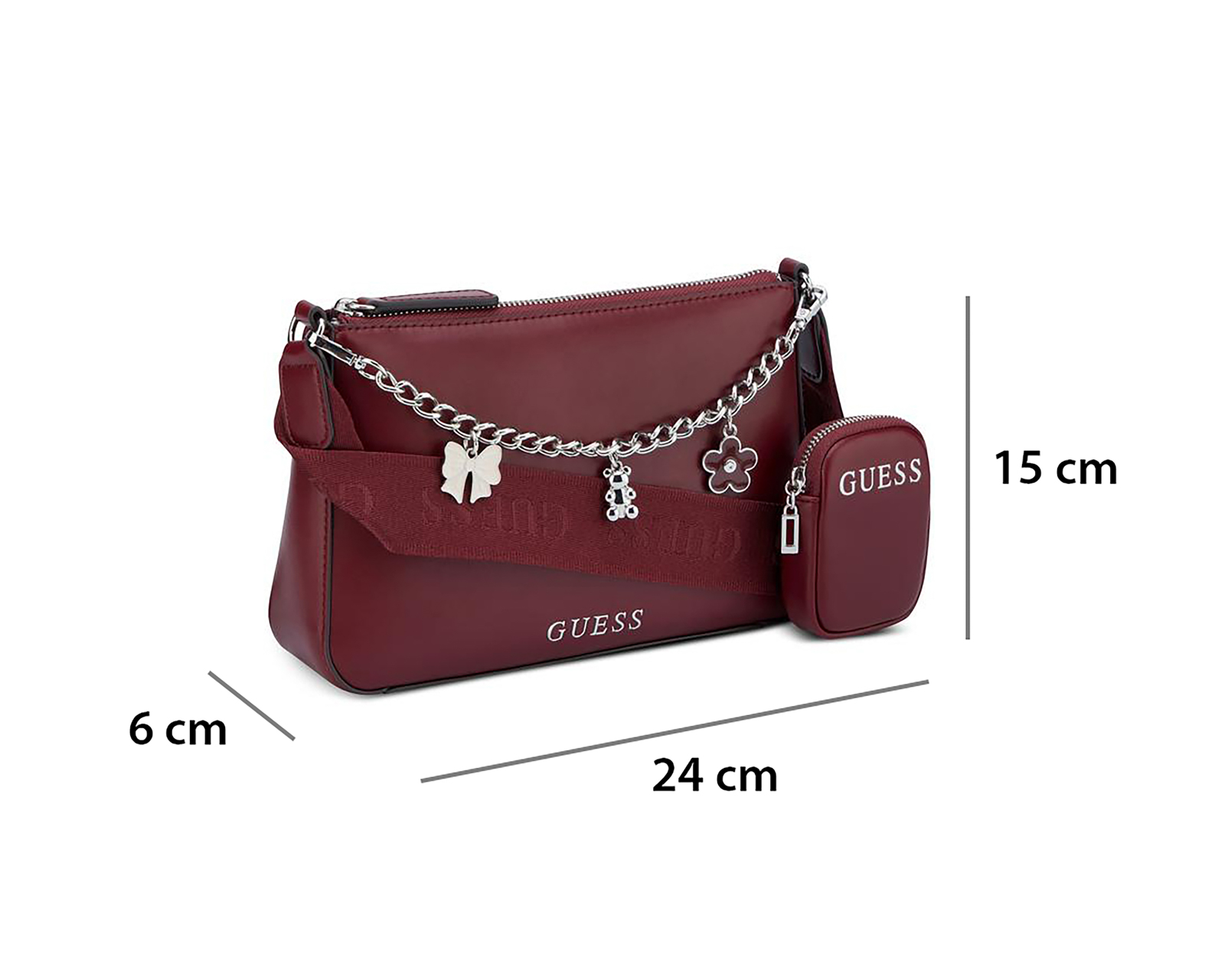 Foto 5 | Foto 5 | Bolsa Cruzada Guess Fiora con Monedero