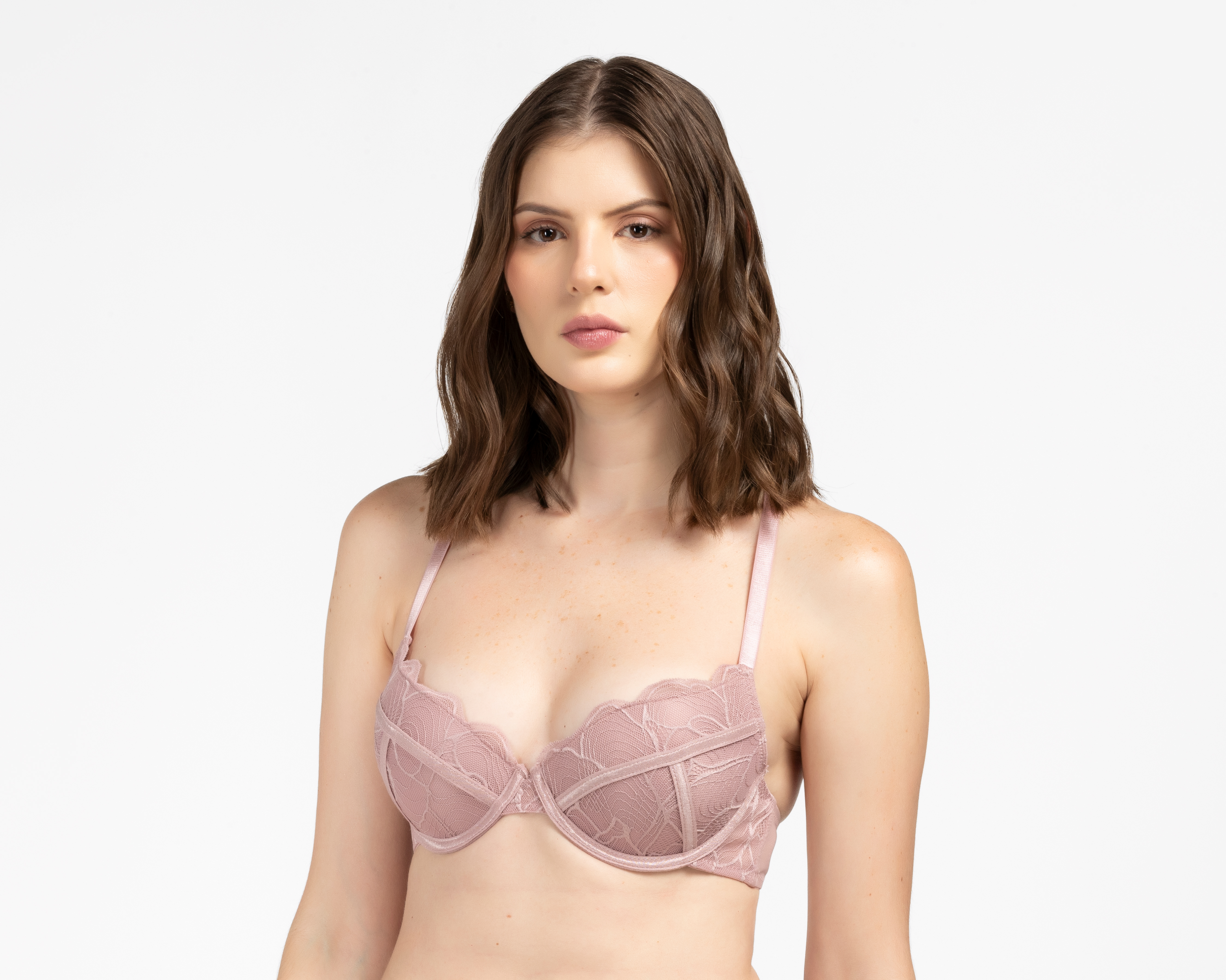 Brasier Media Copa con Encaje Carnival