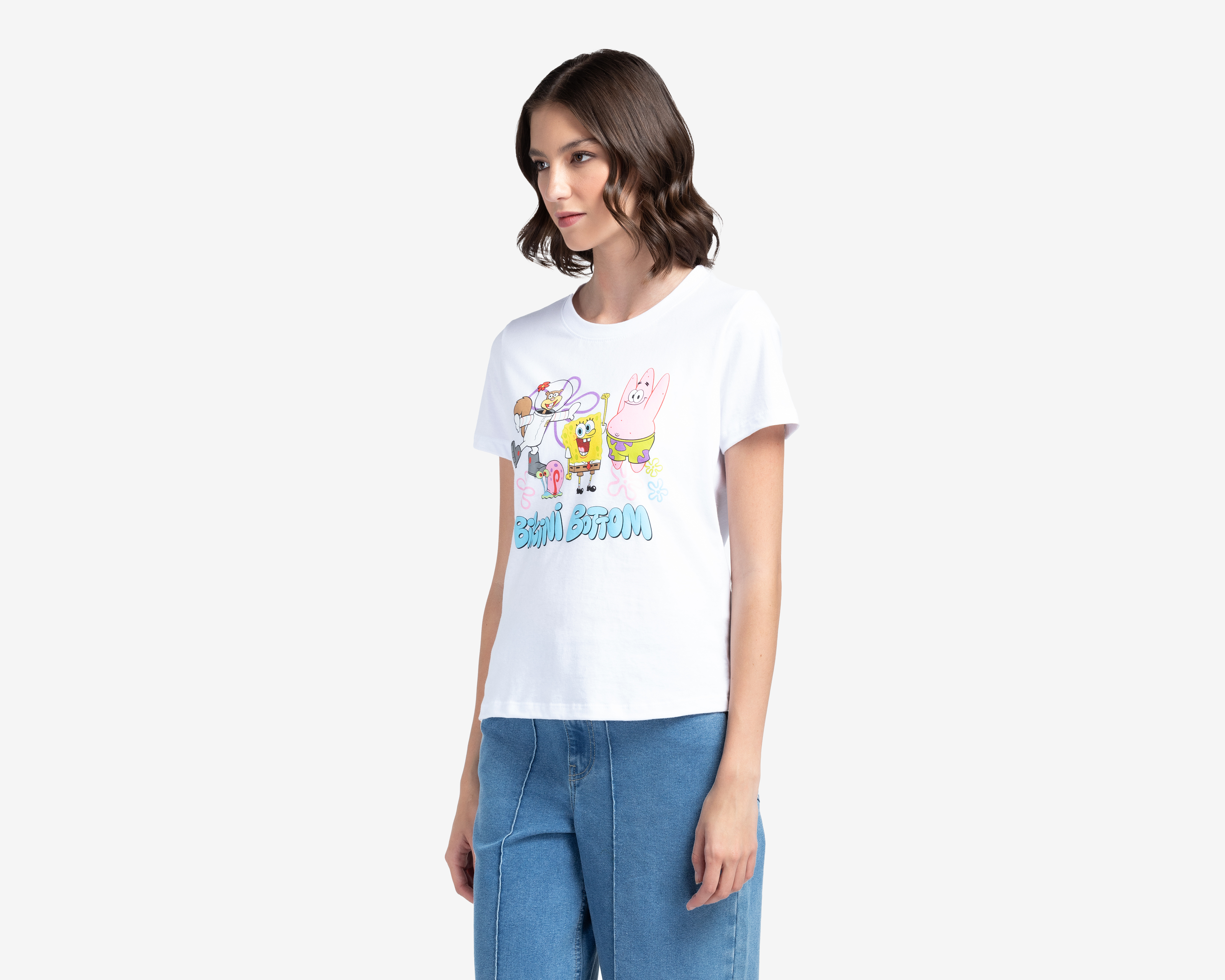 Foto 2 pulgar | Foto 1 | Playera Estampada Bob Esponja para Mujer