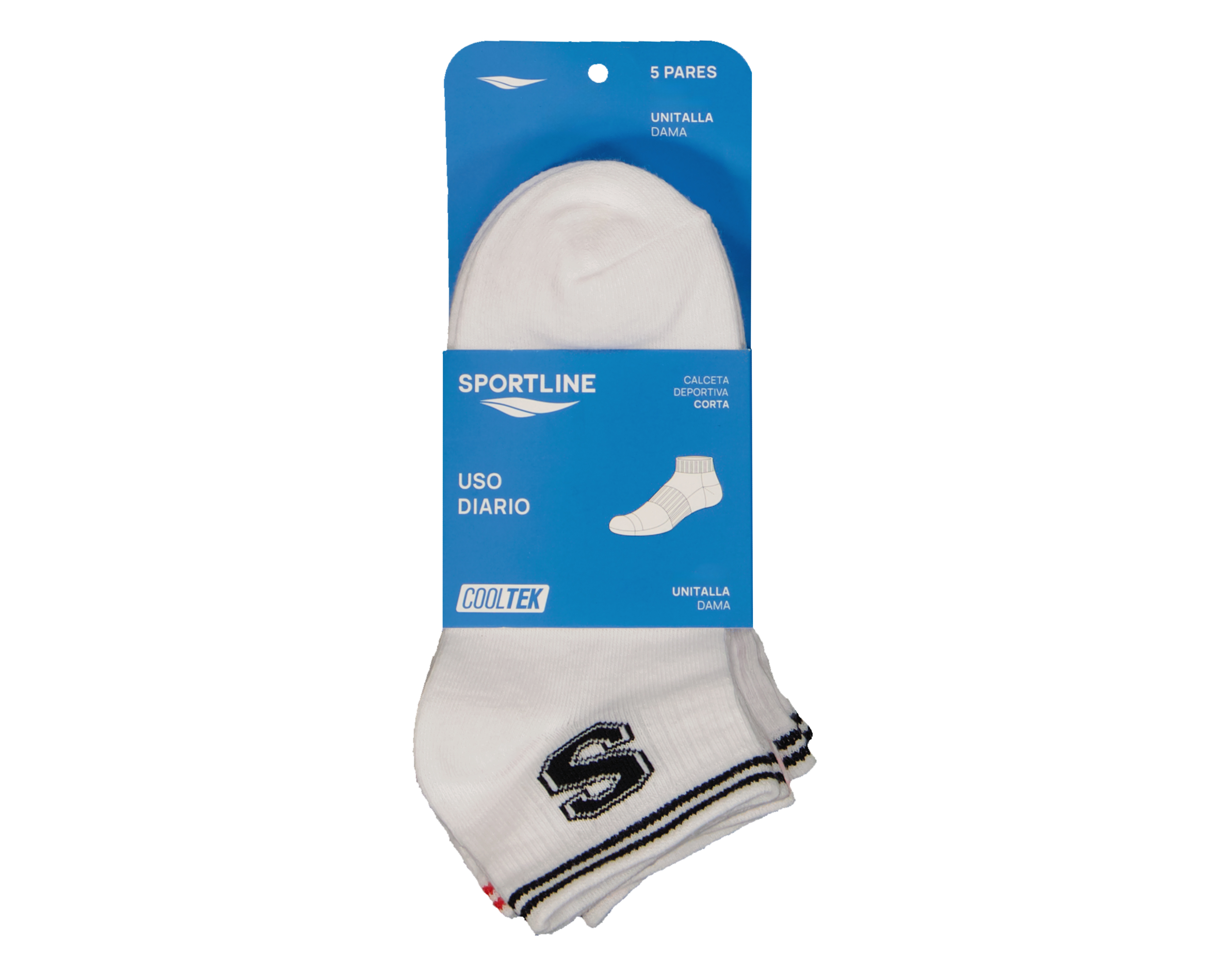 Foto 4 pulgar | Foto 3 | Calcetas Deportivas Sportline para Mujer 5 Pares