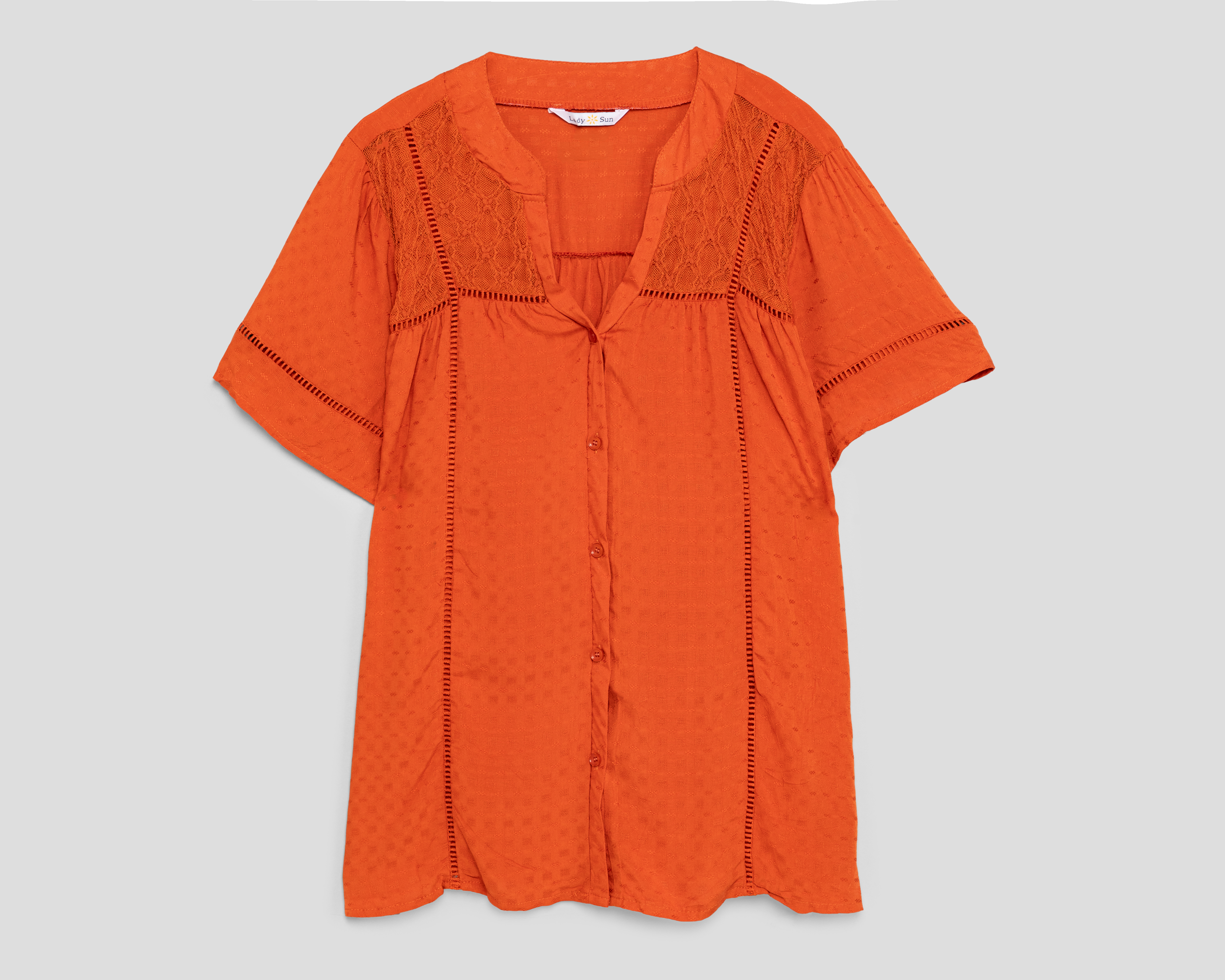 Blusa de Manga Corta Lady Sun para Mujer