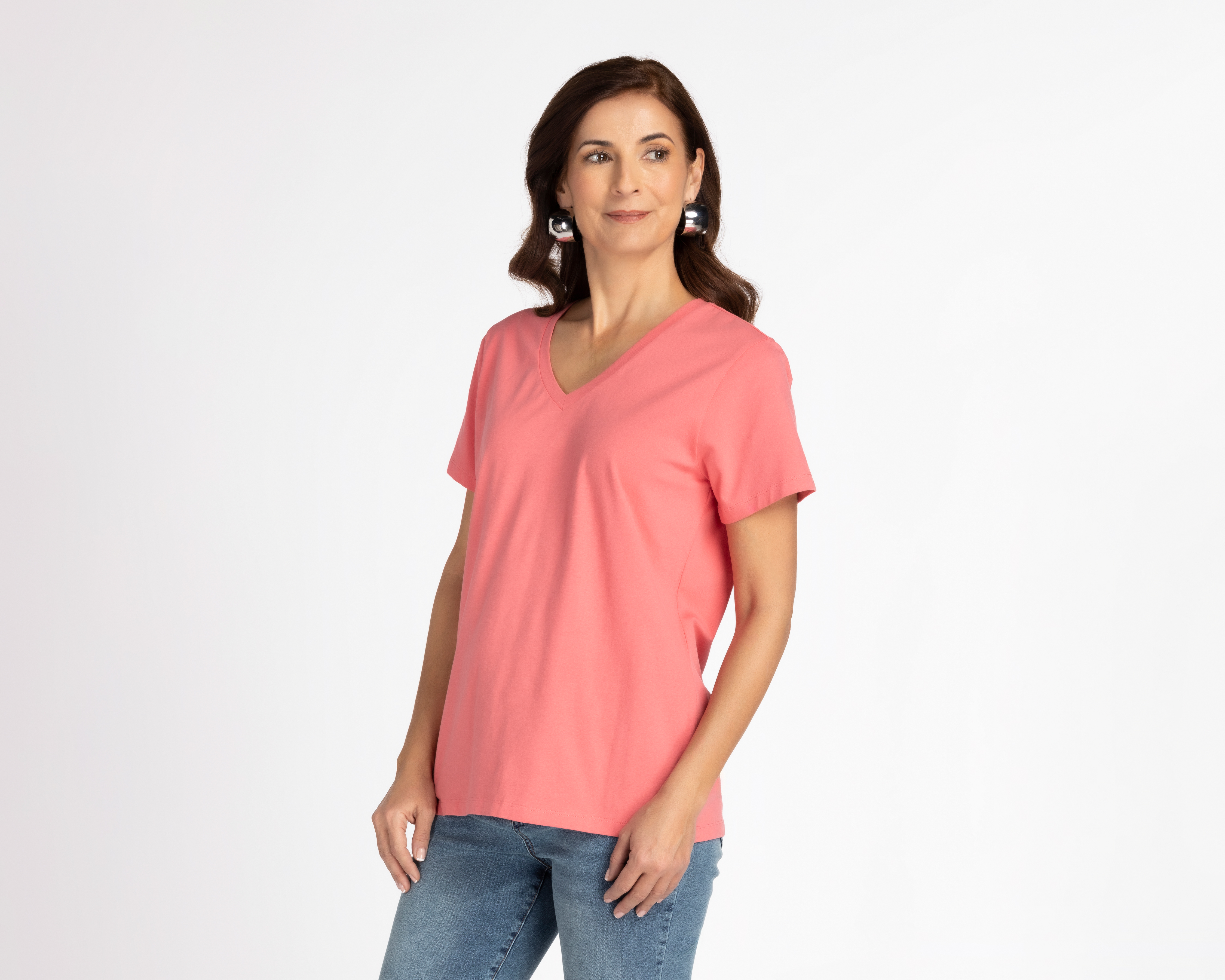 Blusa Lady Sun Manga Corta con Cuello V