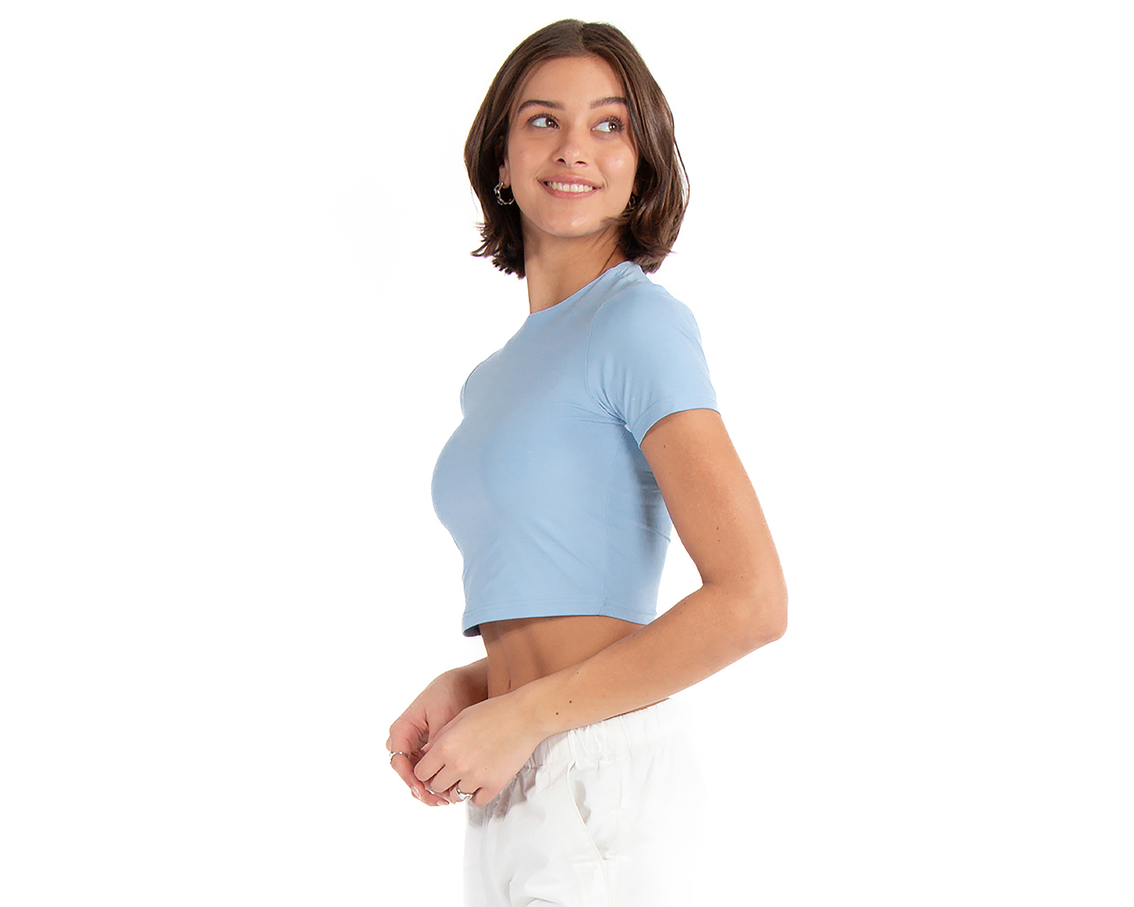 Foto 3 pulgar | Foto 2 | Crop Top Forever 21 Azul para Mujer