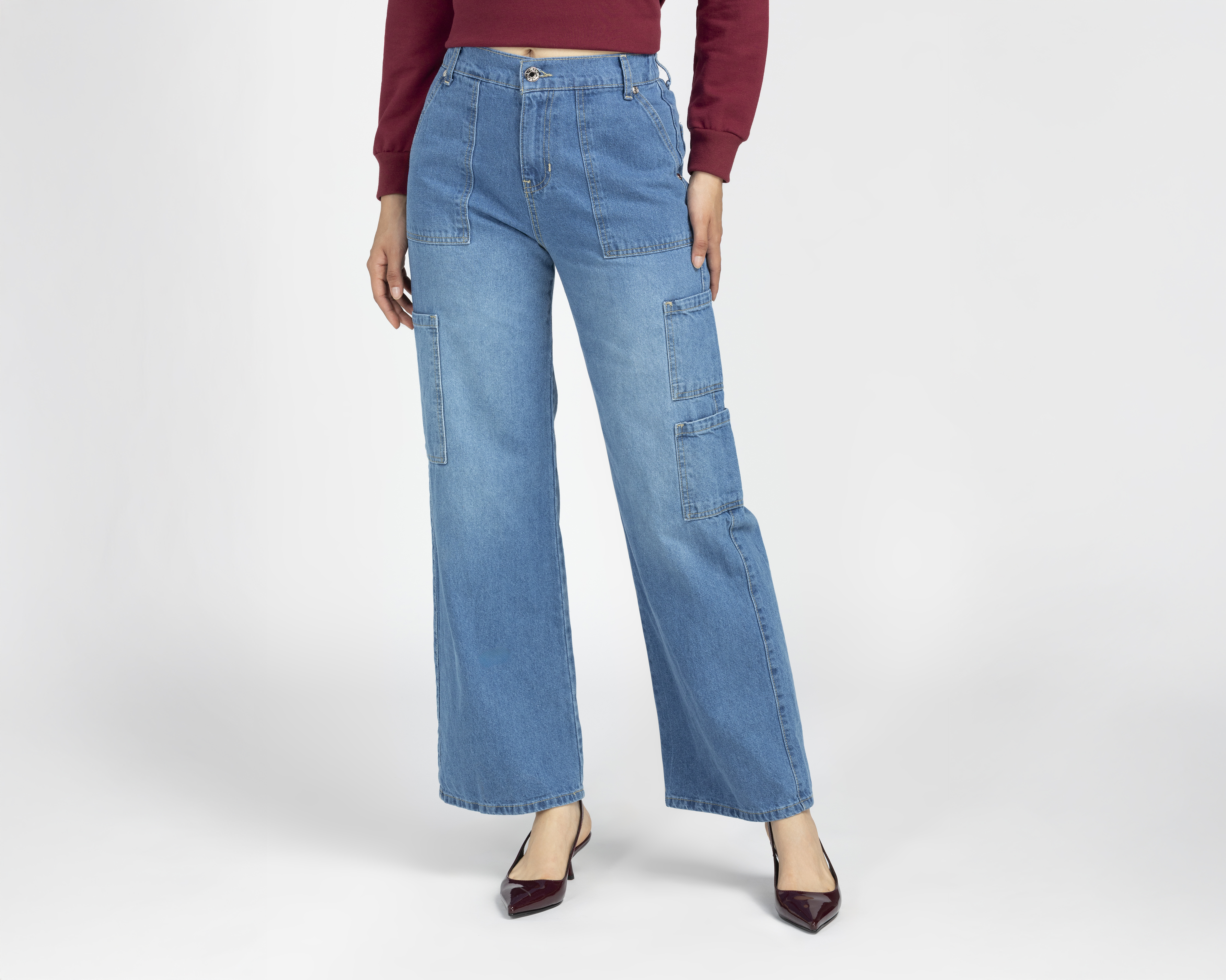 Foto 2 pulgar | Foto 1 | Jeans Wide Leg Refill para Mujer
