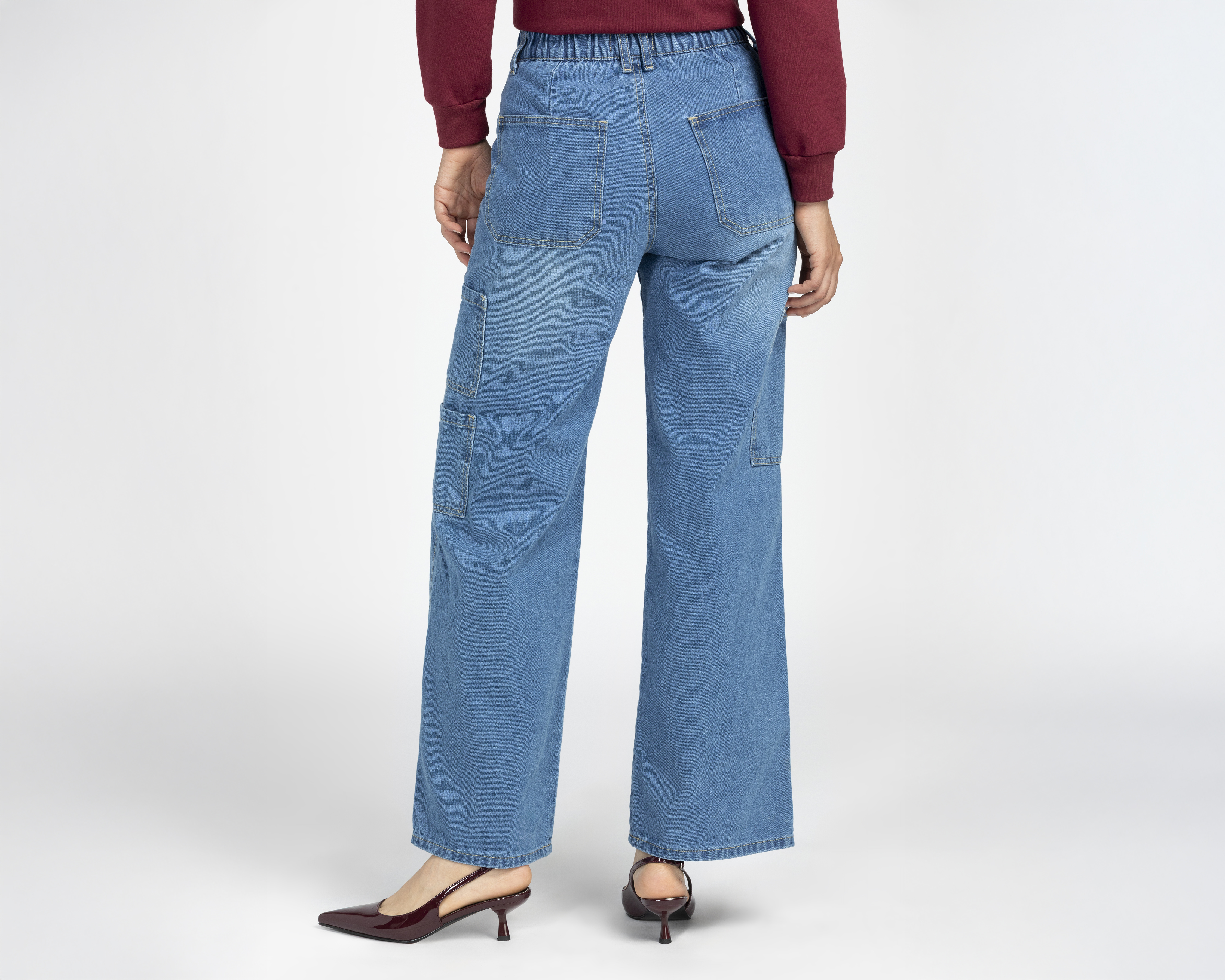 Foto 4 pulgar | Foto 3 | Jeans Wide Leg Refill para Mujer