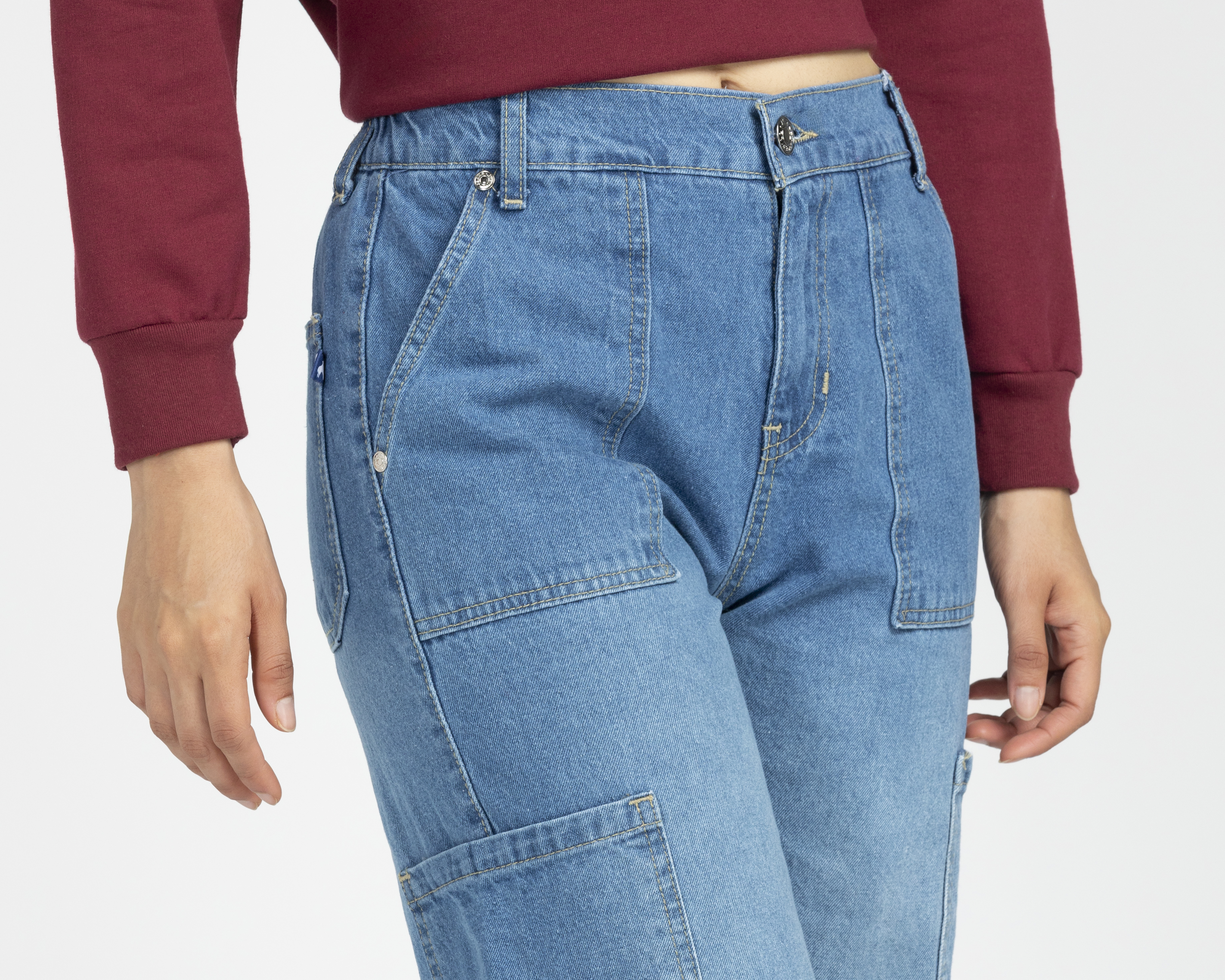 Foto 5 pulgar | Foto 4 | Jeans Wide Leg Refill para Mujer