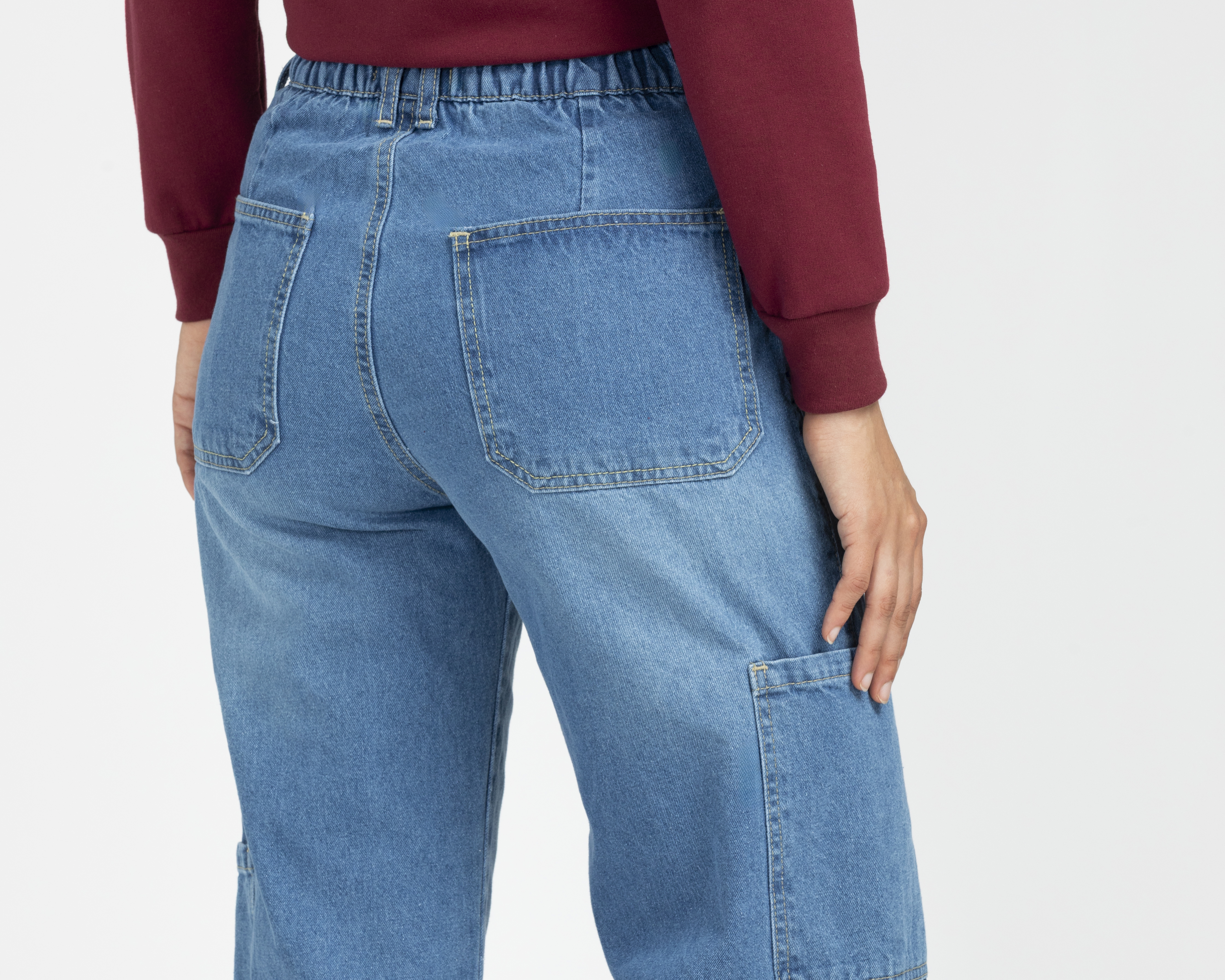 Foto 6 pulgar | Foto 5 | Jeans Wide Leg Refill para Mujer