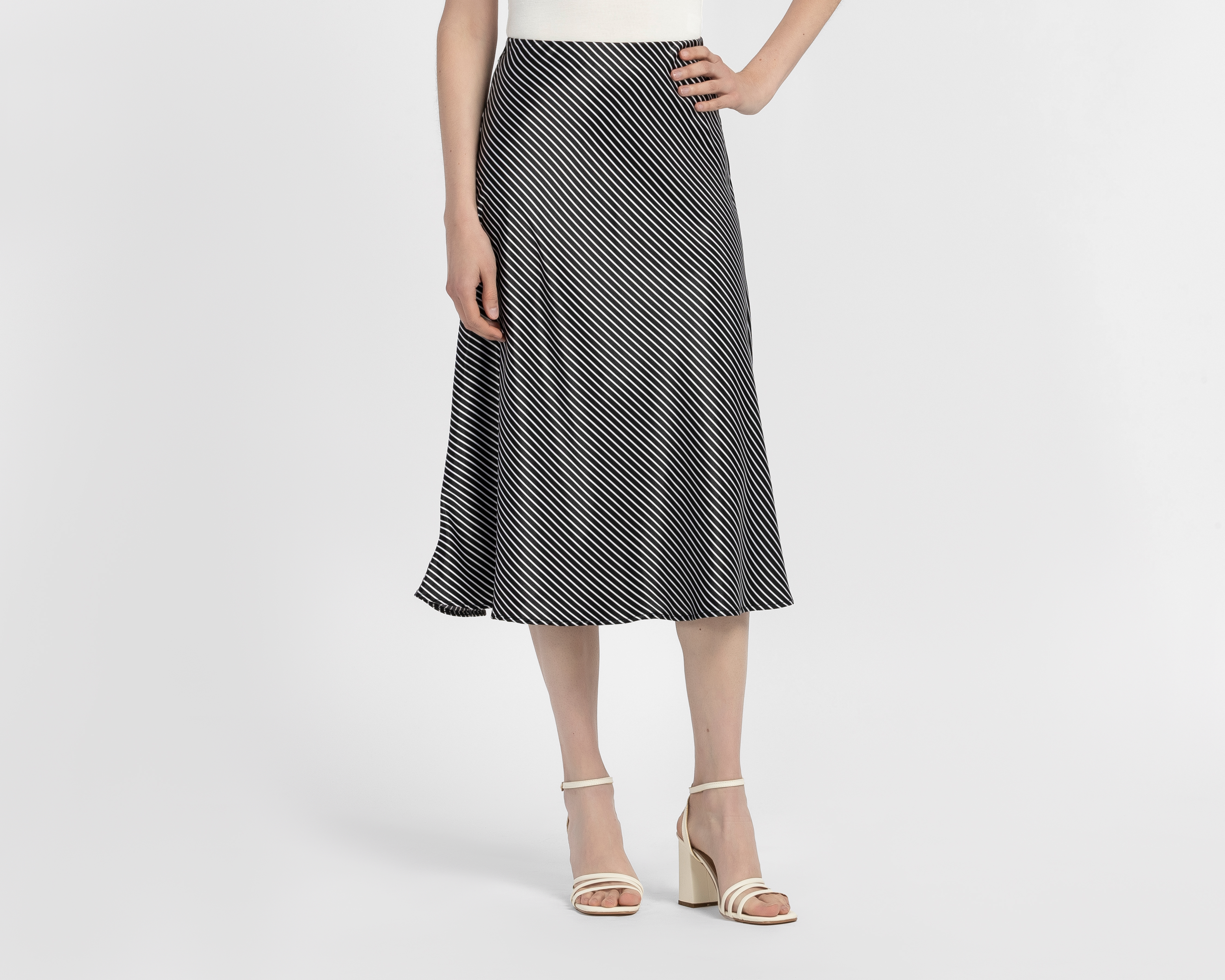 Falda Midi Sahara a Rayas para Mujer