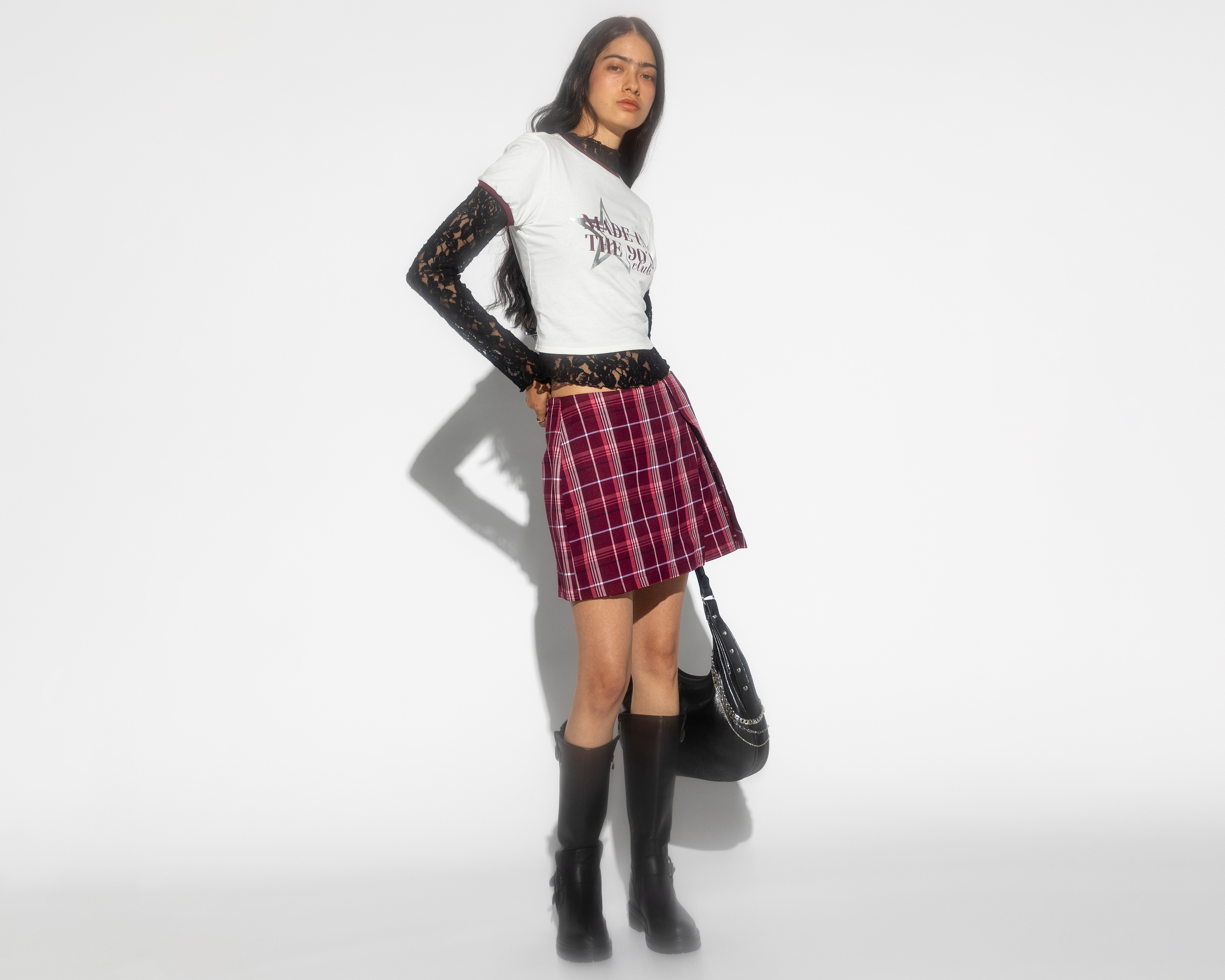 Short Falda Strona a Cuadros para Mujer