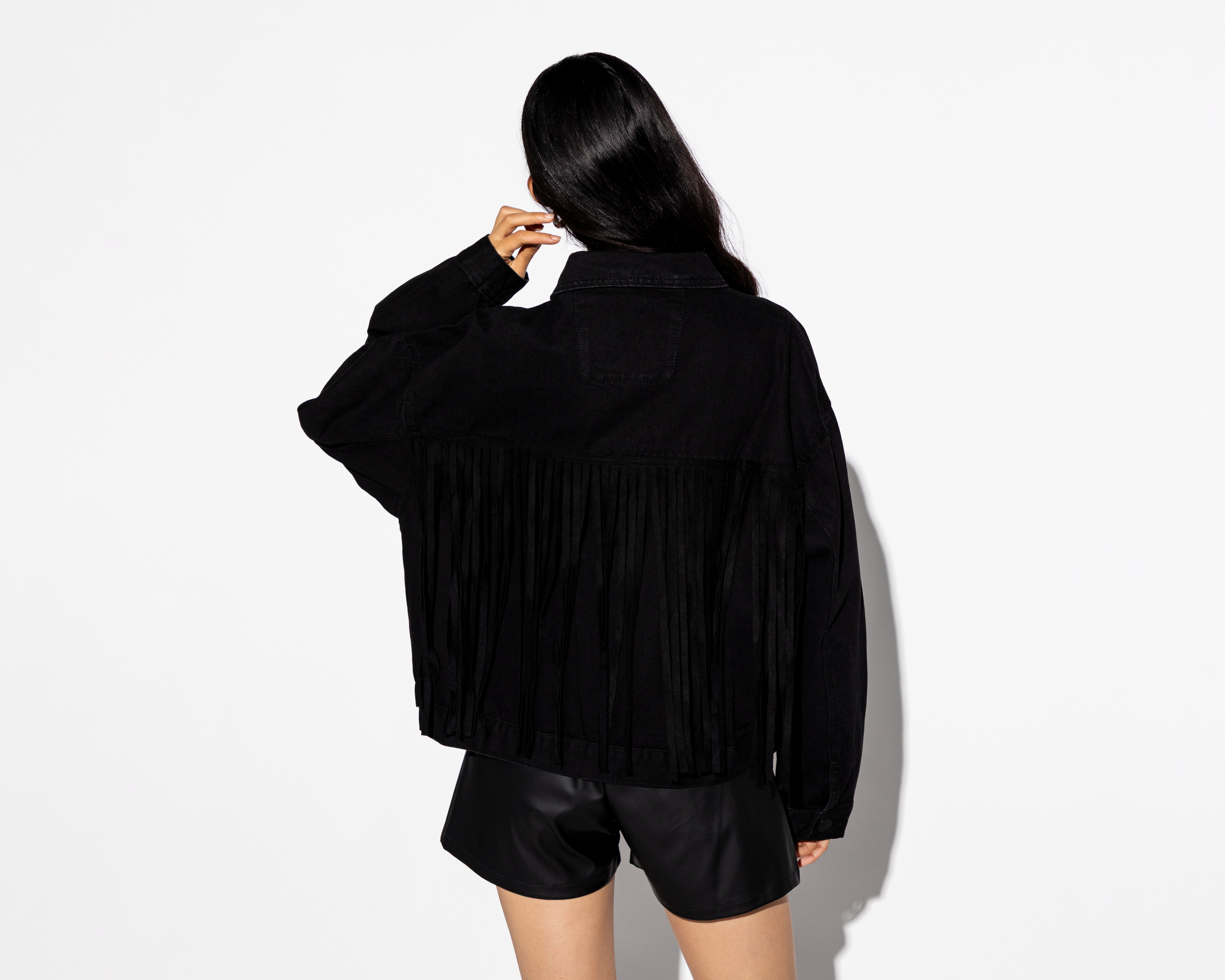 Foto 3 | Foto 3 | Chamarra de Algodón con Flecos Strona para Mujer