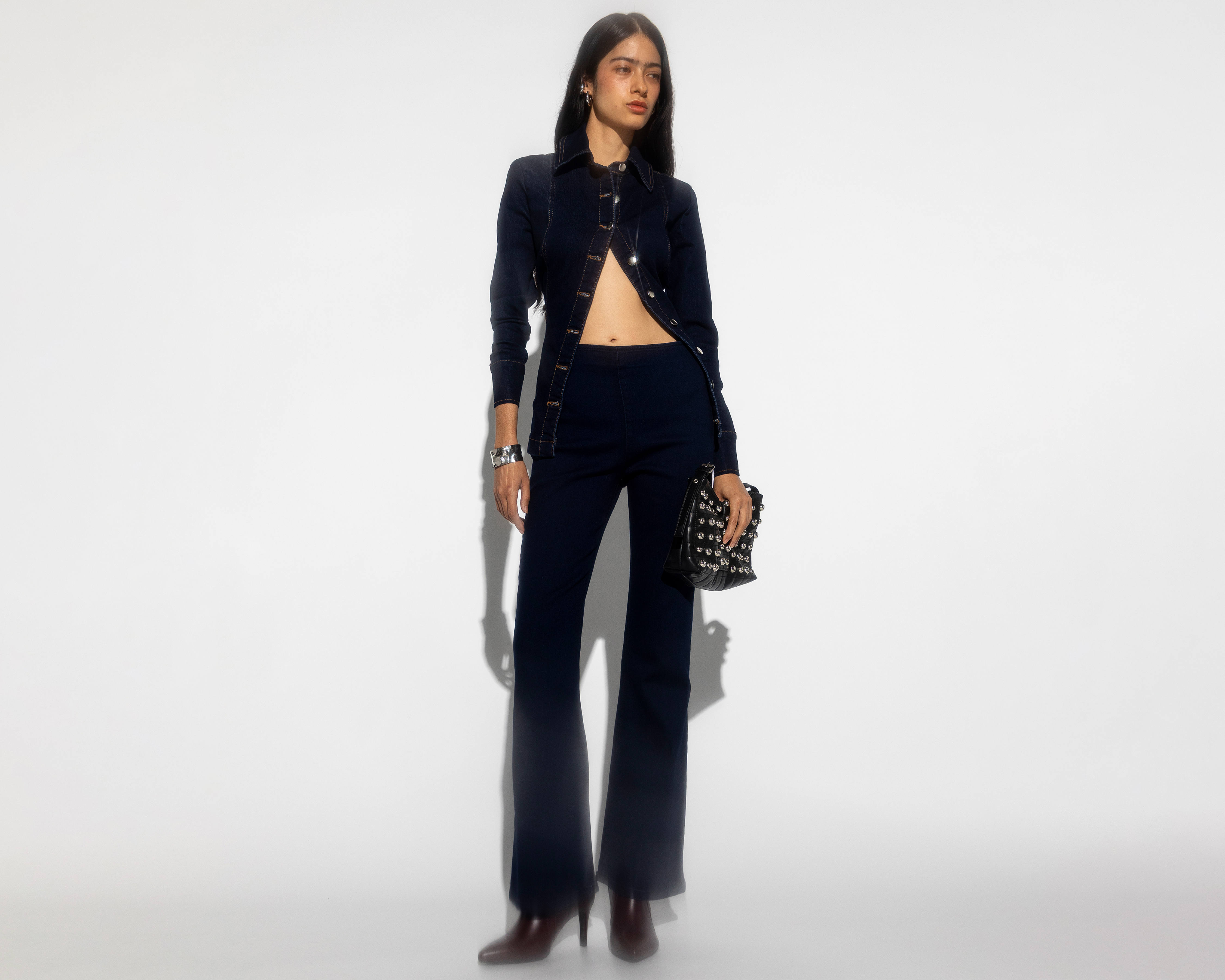 Chamarra de Mezclilla con Botones Strona para Mujer