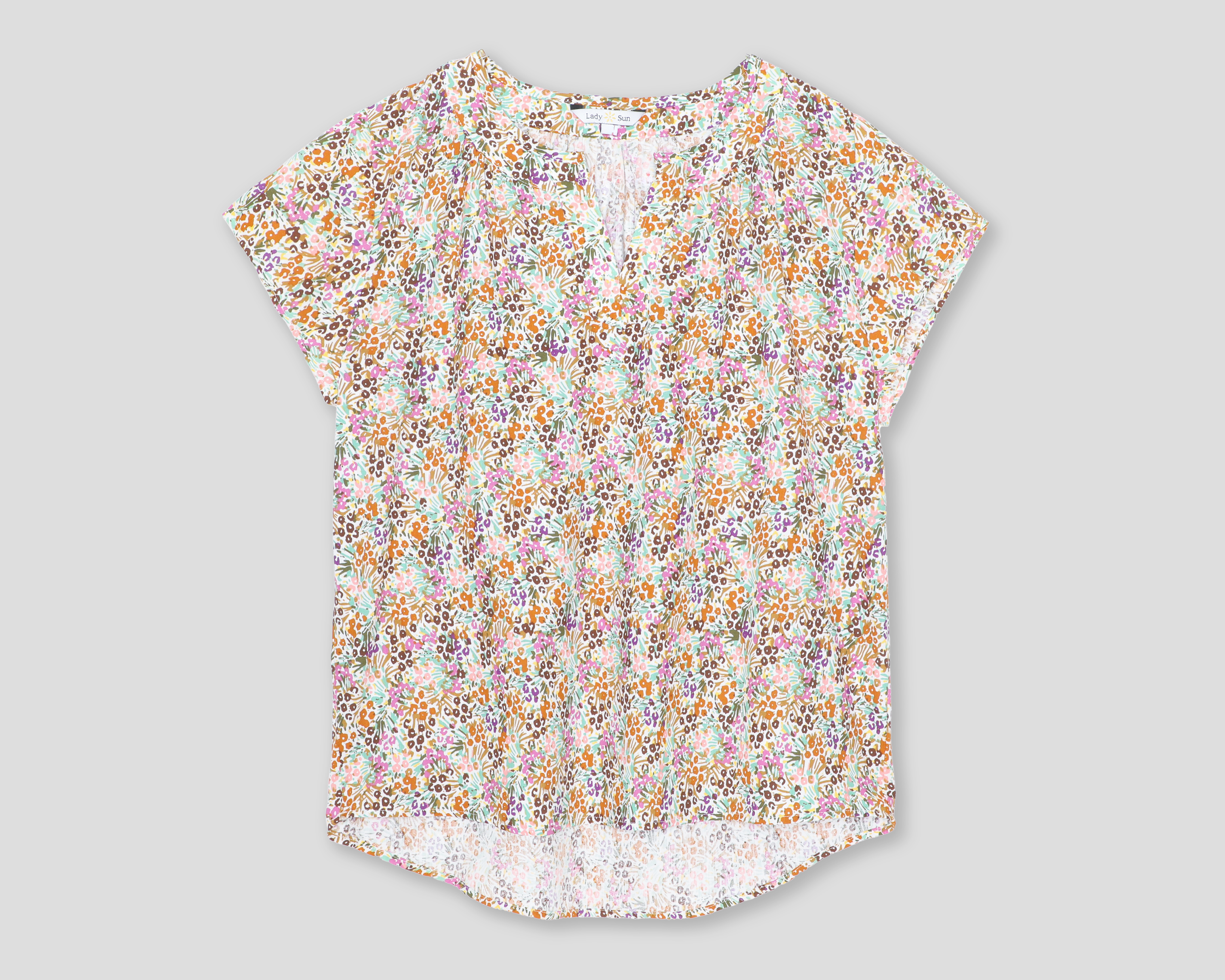 Foto 2 pulgar | Foto 1 | Blusa Manga Corta Lady Sun para Mujer