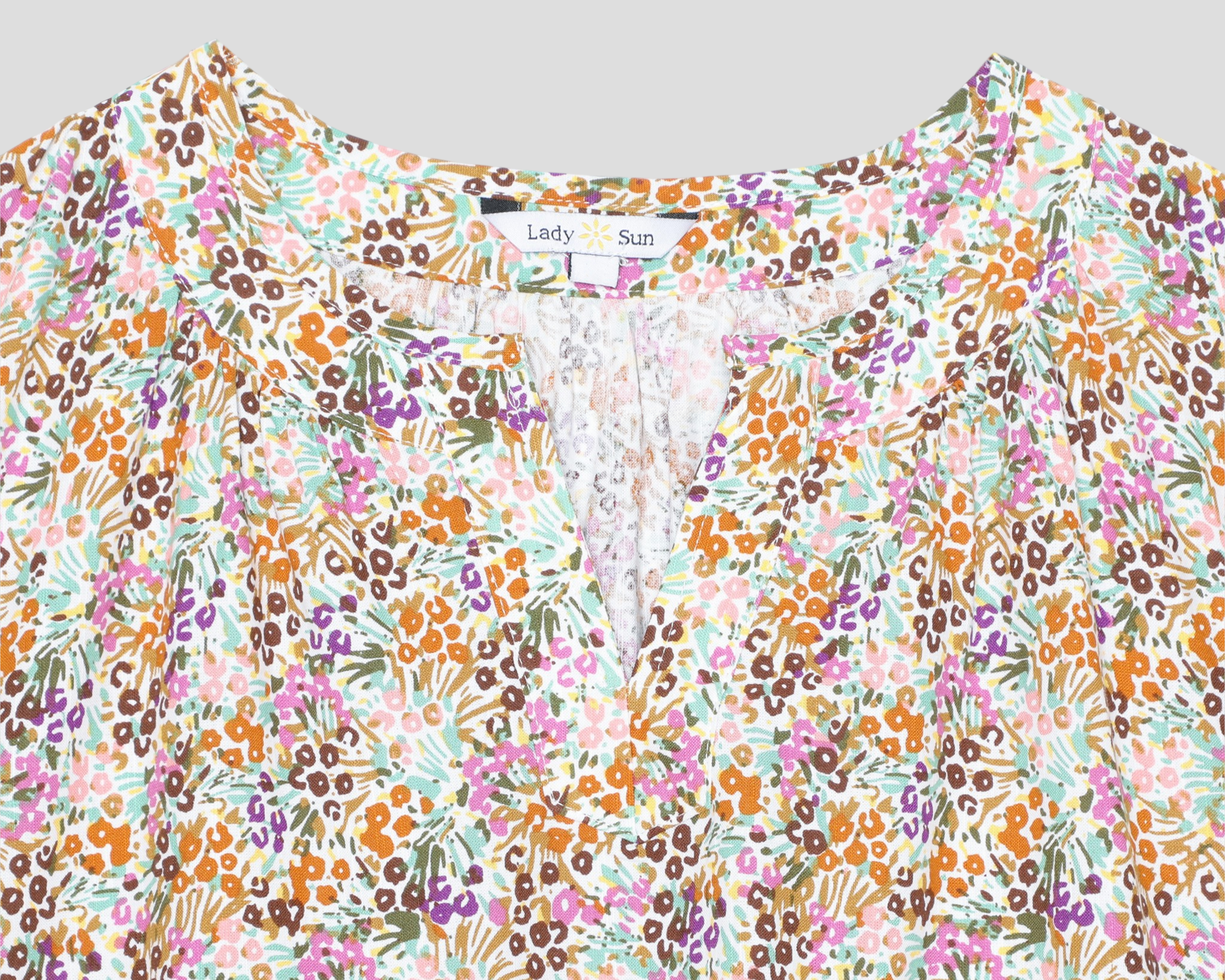 Foto 4 pulgar | Foto 3 | Blusa Manga Corta Lady Sun para Mujer