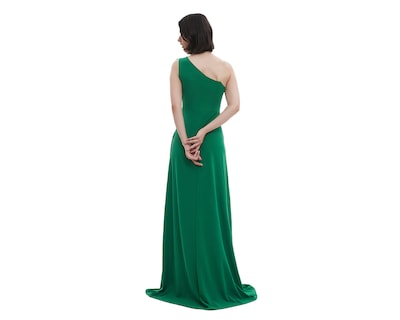 Foto 2 | Foto 2 | Vestido de Noche Meirius Largo Verde con Hombro Descubierto