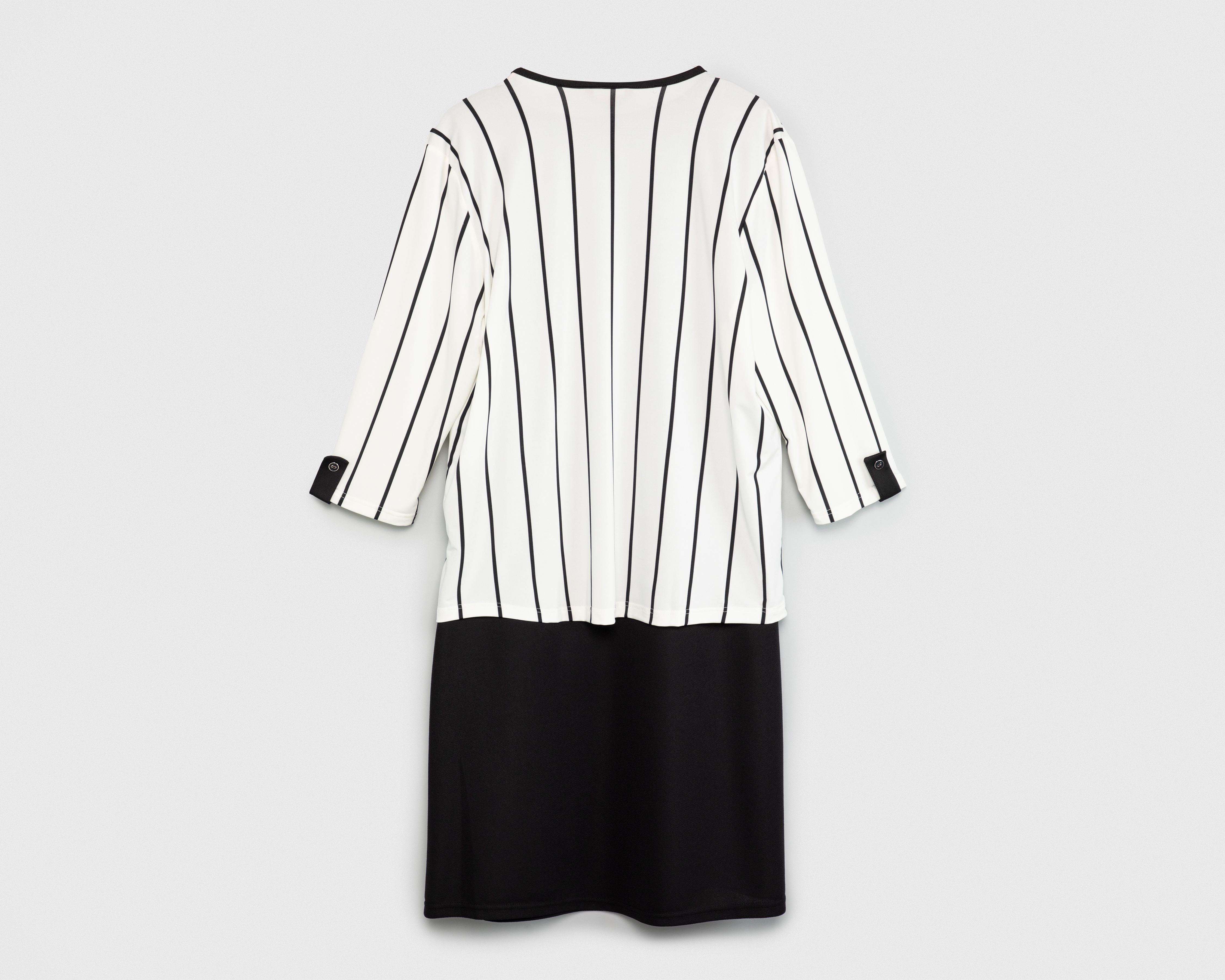 Foto 3 pulgar | Foto 2 | Vestido Casual Sahara Negro con Ensamble a Rayas