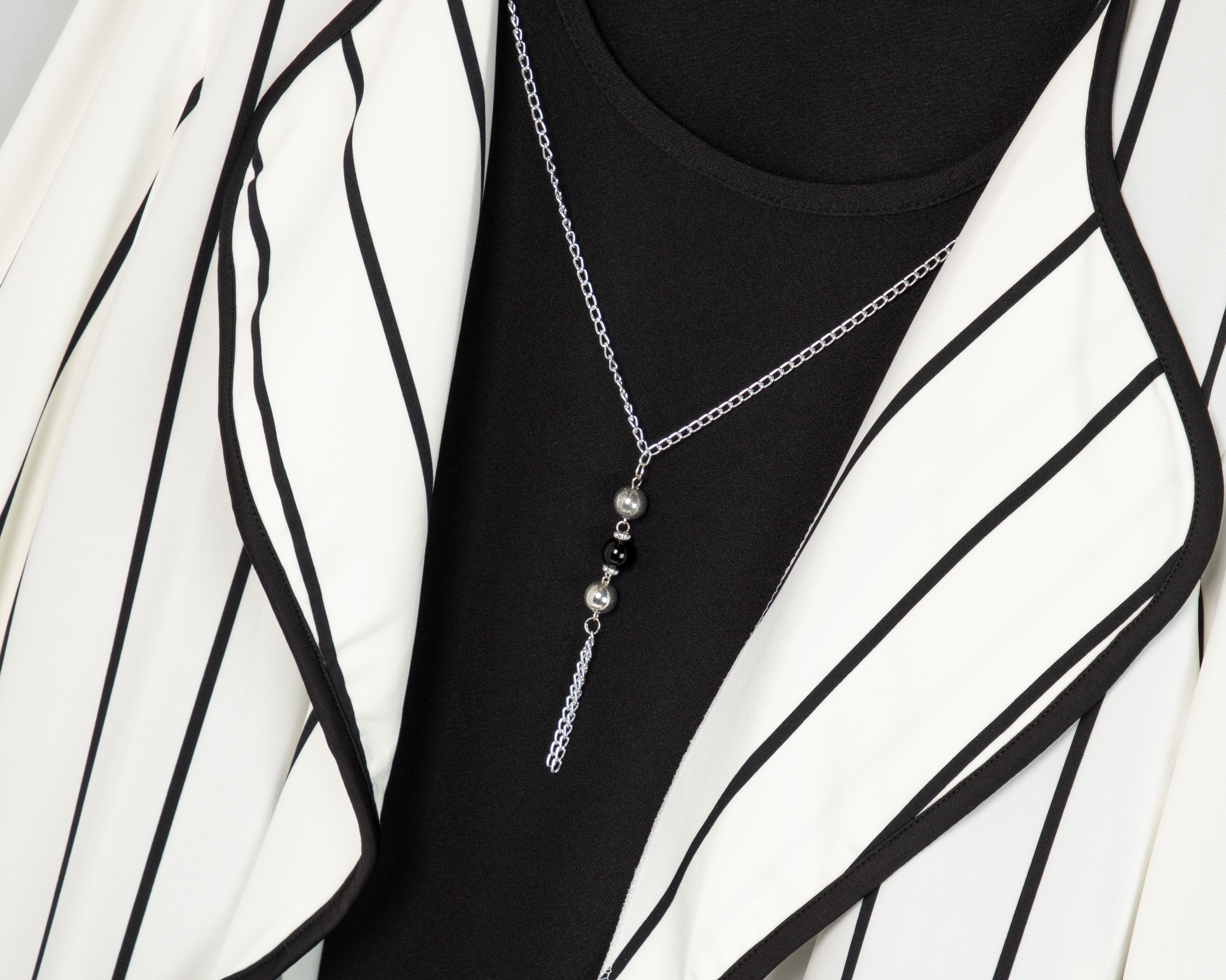 Foto 4 pulgar | Foto 3 | Vestido Casual Sahara Negro con Ensamble a Rayas