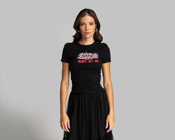 Playera Thinner Manga Corta con Estampado