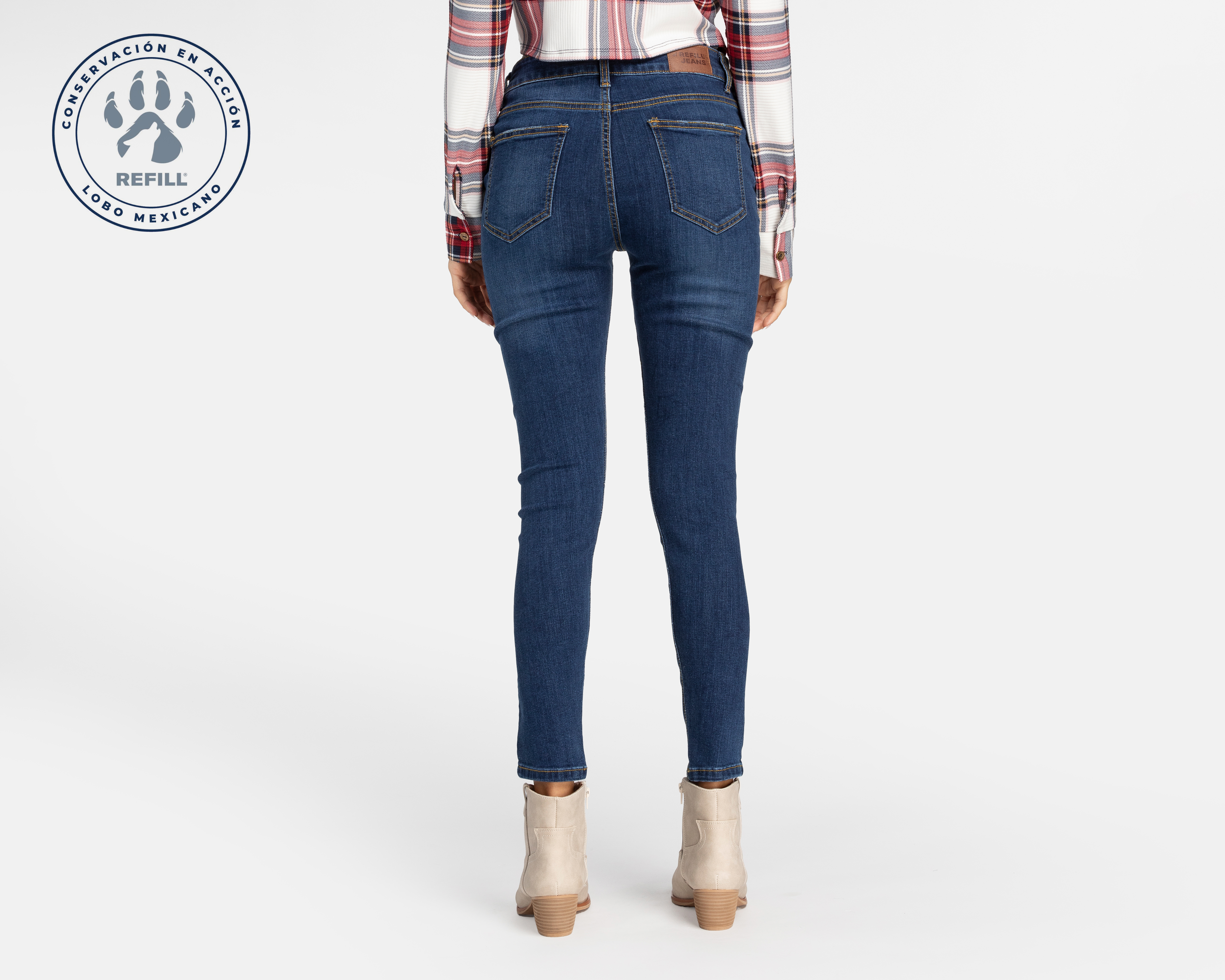 Foto 4 pulgar | Foto 3 | Jeans Skinny Refill para Mujer