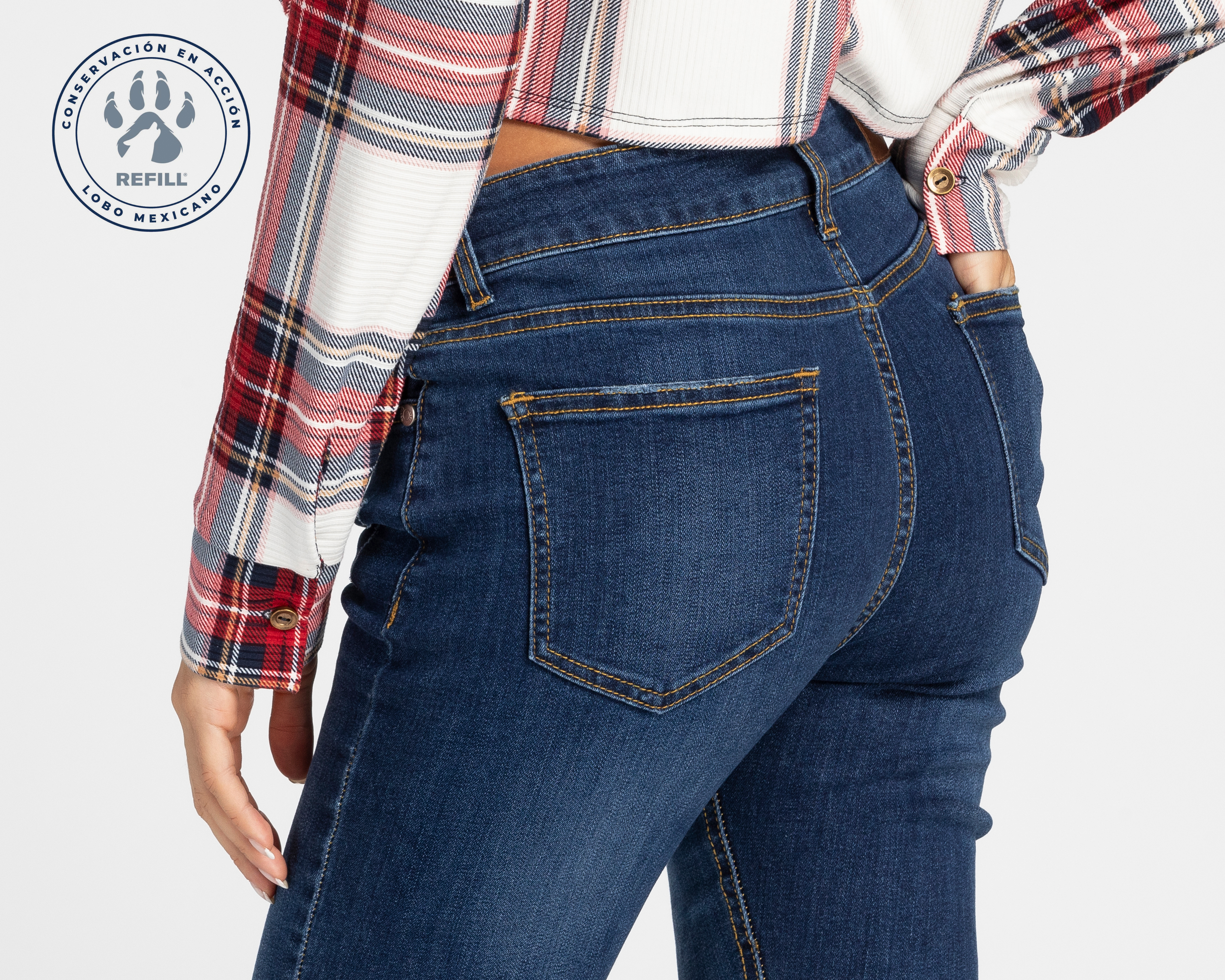 Foto 6 pulgar | Foto 5 | Jeans Skinny Refill para Mujer