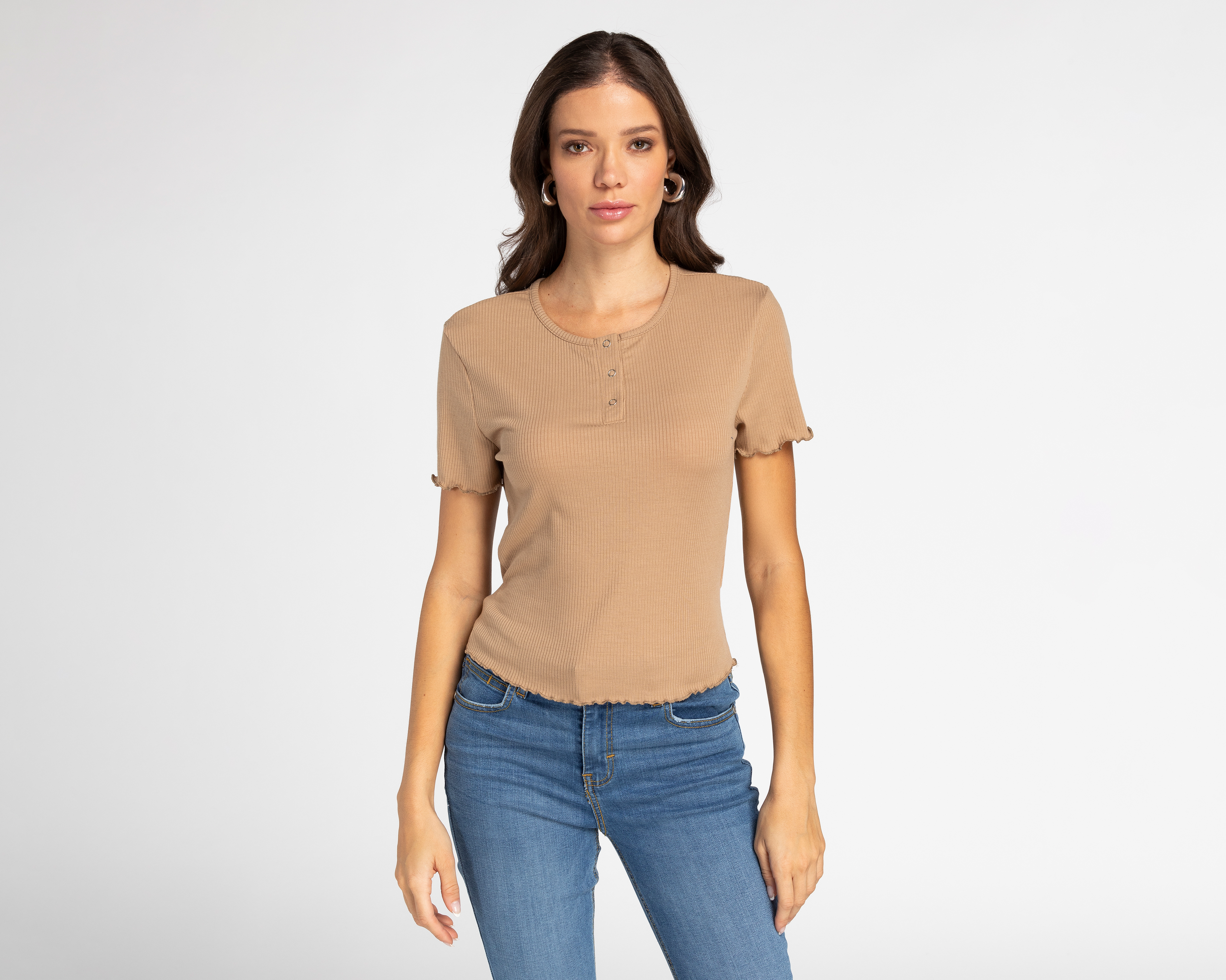 Foto 2 pulgar | Foto 1 | Blusa Refill Manga Corta para Mujer