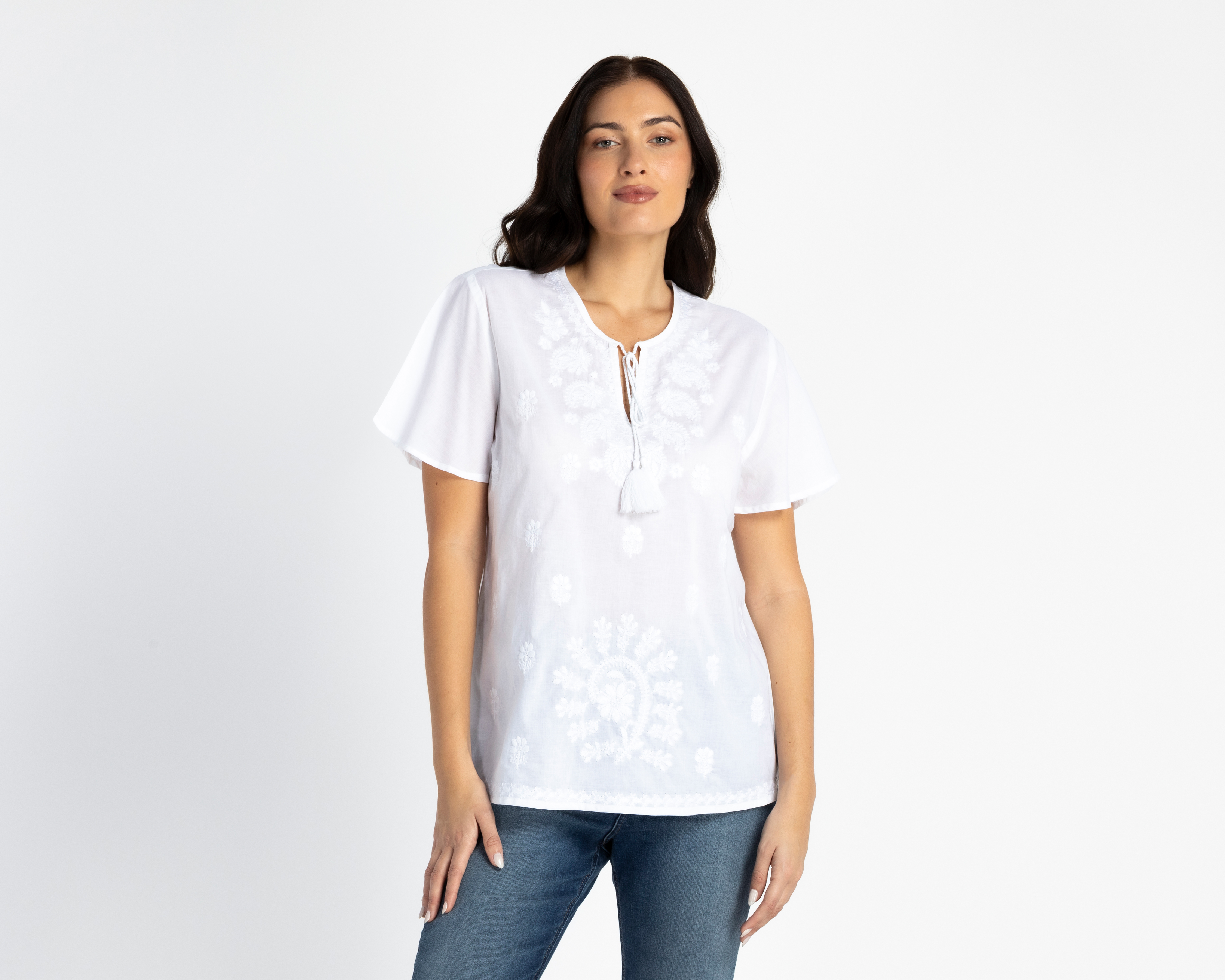 Foto 2 pulgar | Foto 1 | Blusa con Bordados Lady Sun para Mujer