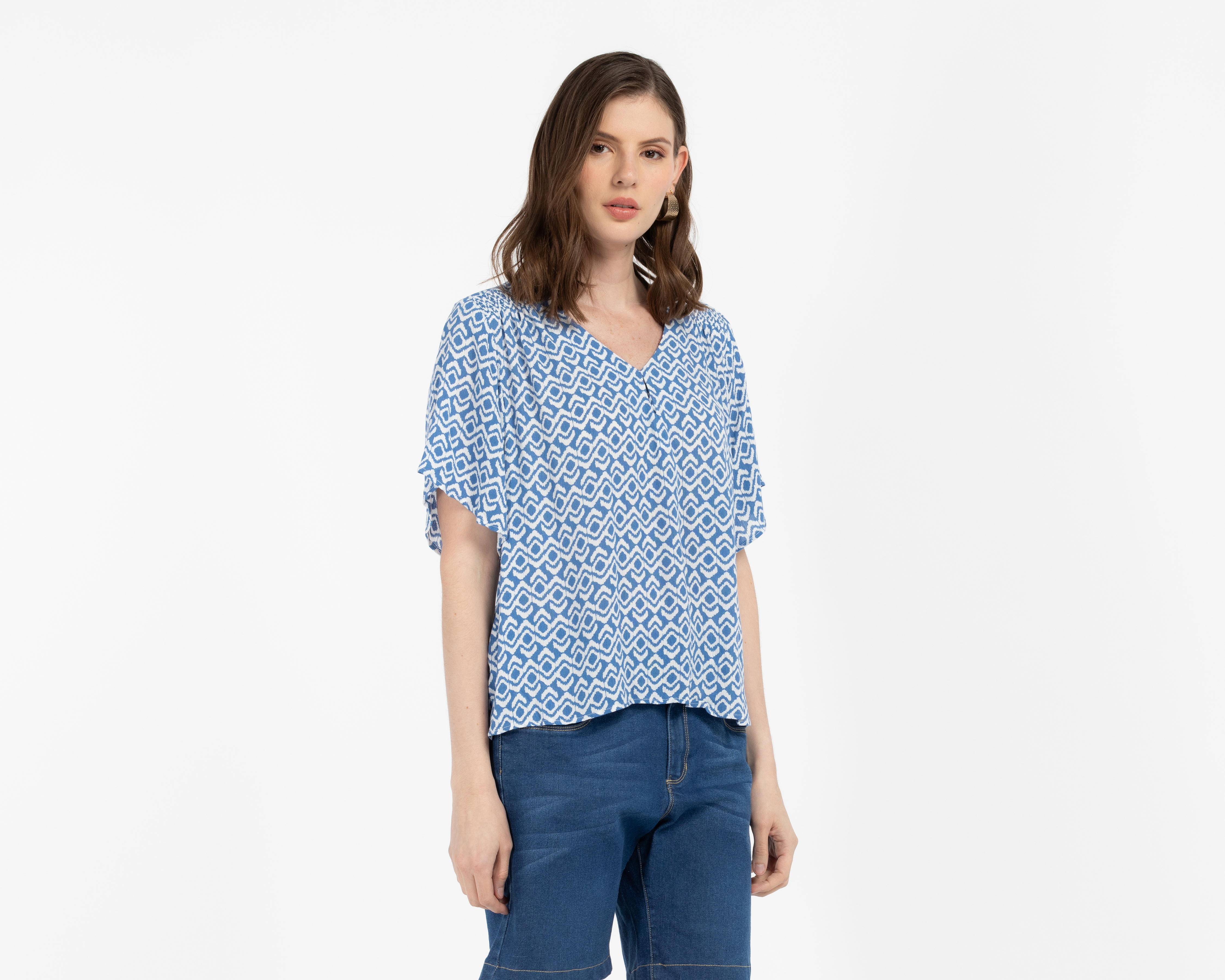 Blusa Manga Corta Sahara para Mujer
