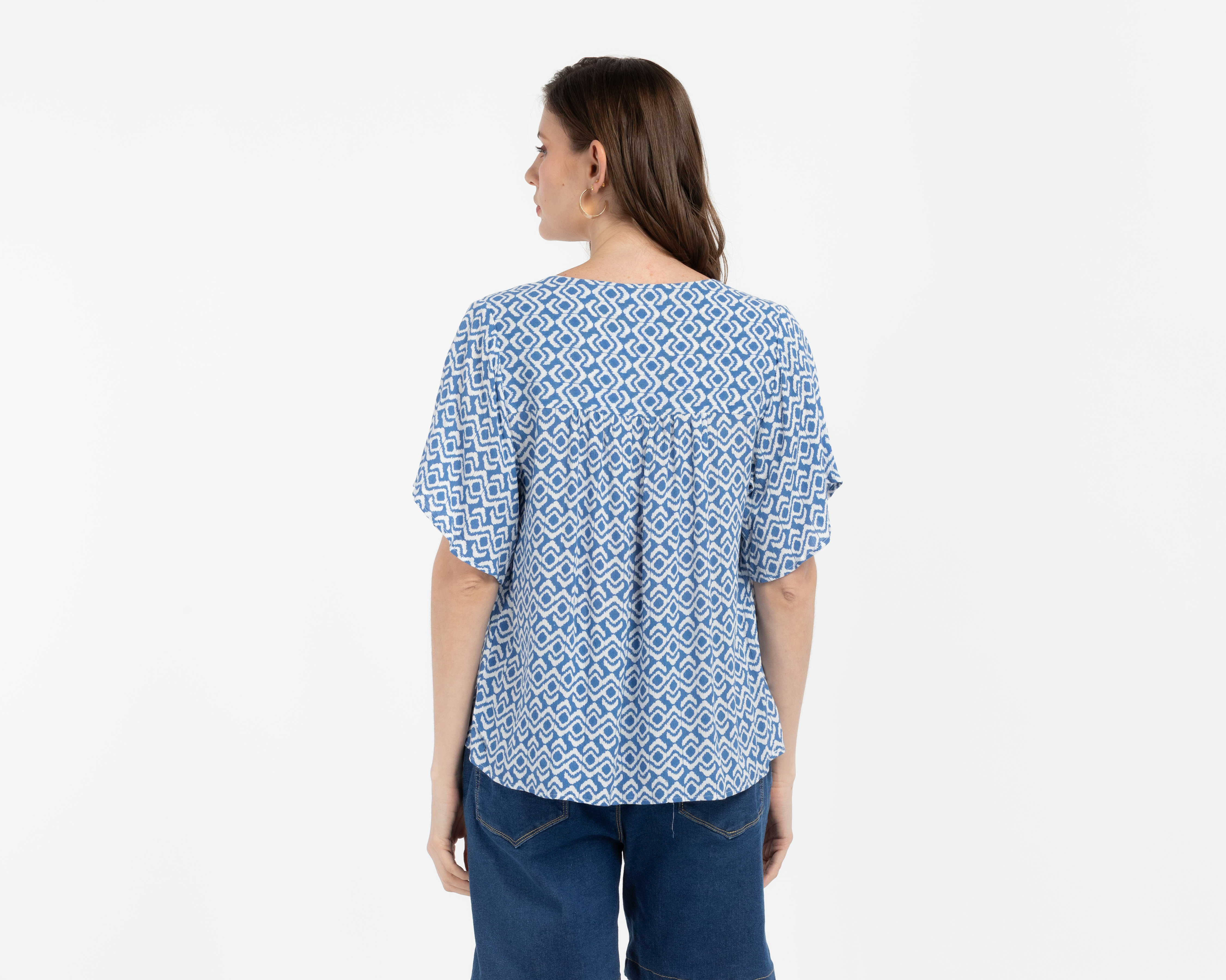 Foto 4 pulgar | Foto 3 | Blusa Manga Corta Sahara para Mujer