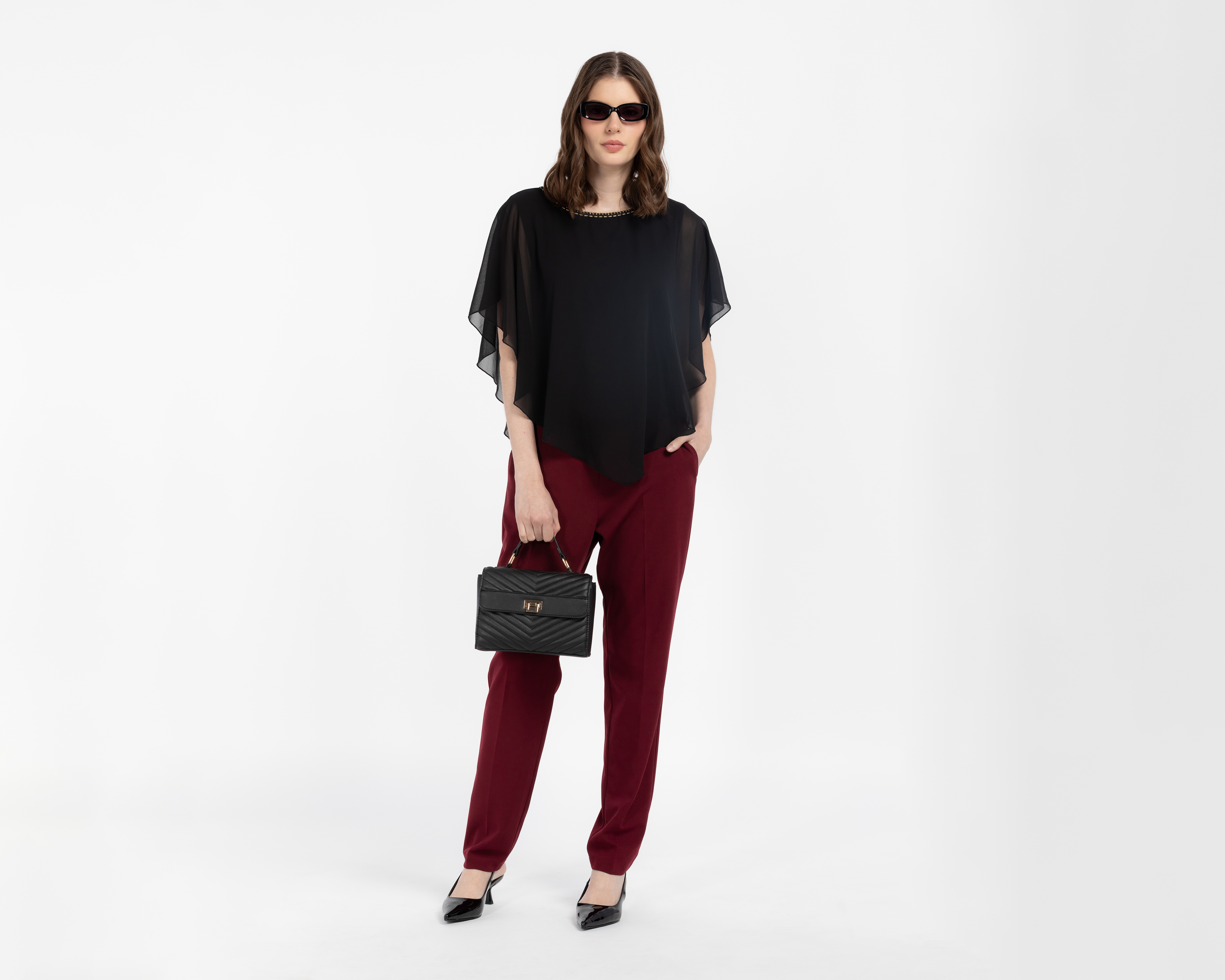 Foto 3 pulgar | Foto 2 | Blusa Negra Lady Sun para Mujer