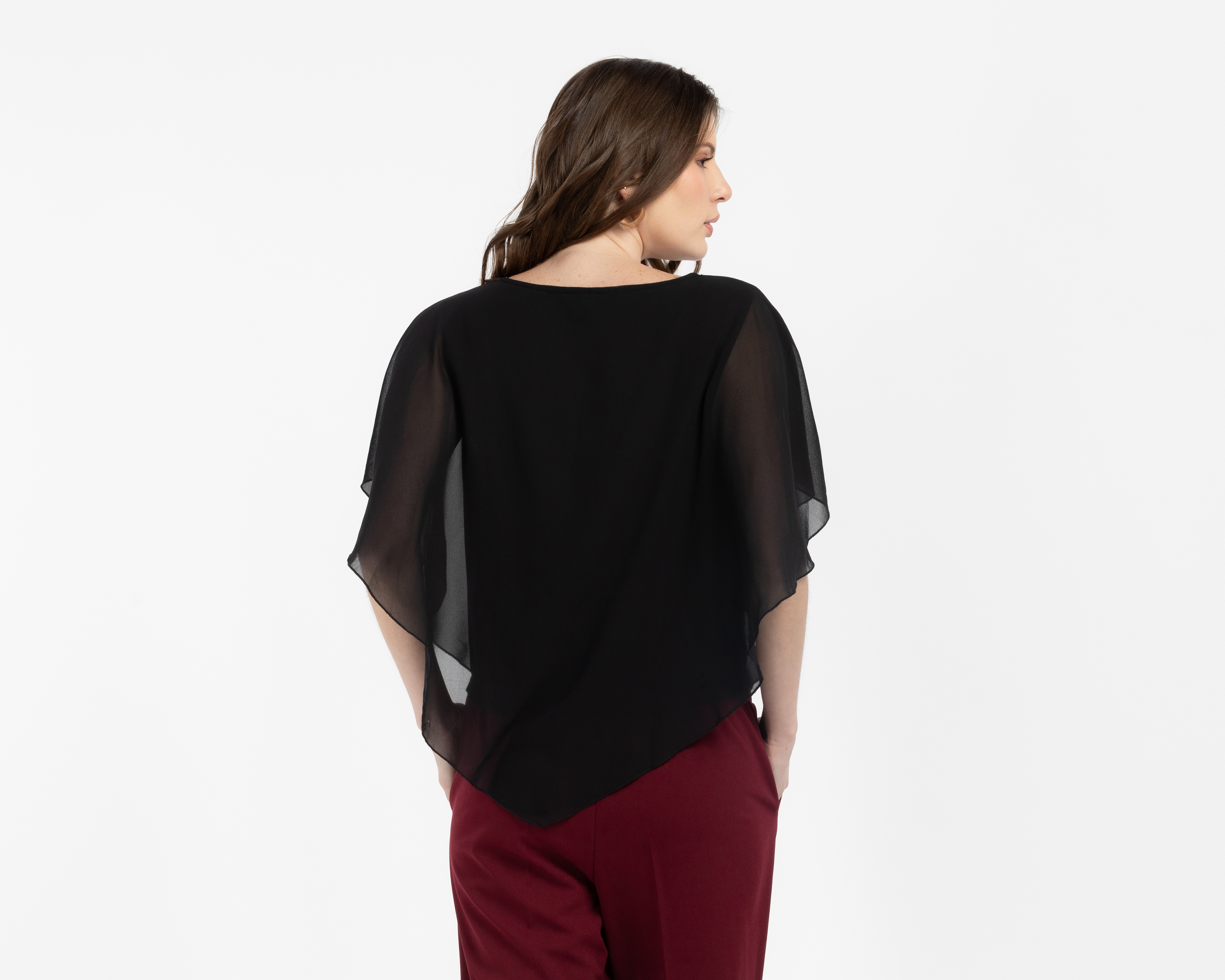 Foto 4 pulgar | Foto 3 | Blusa Negra Lady Sun para Mujer