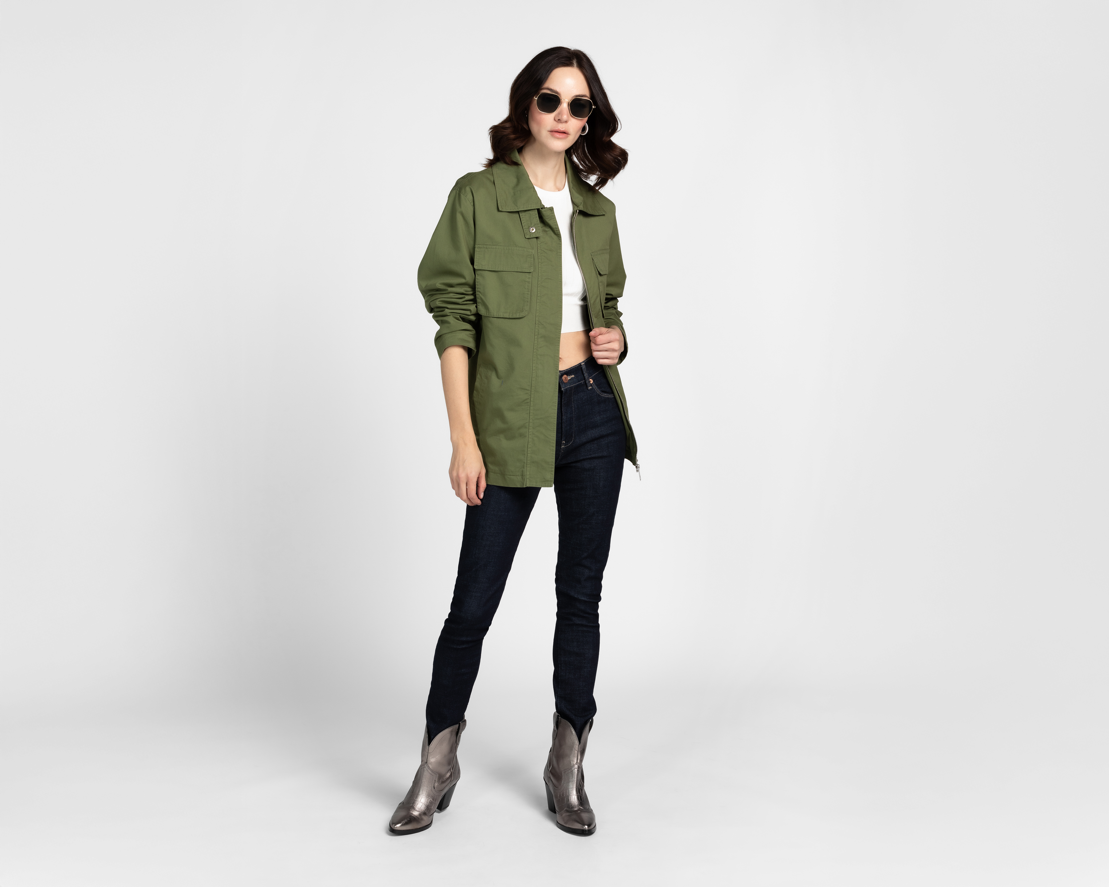 Foto 3 pulgar | Foto 2 | Chamarra Verde Dockers para Mujer