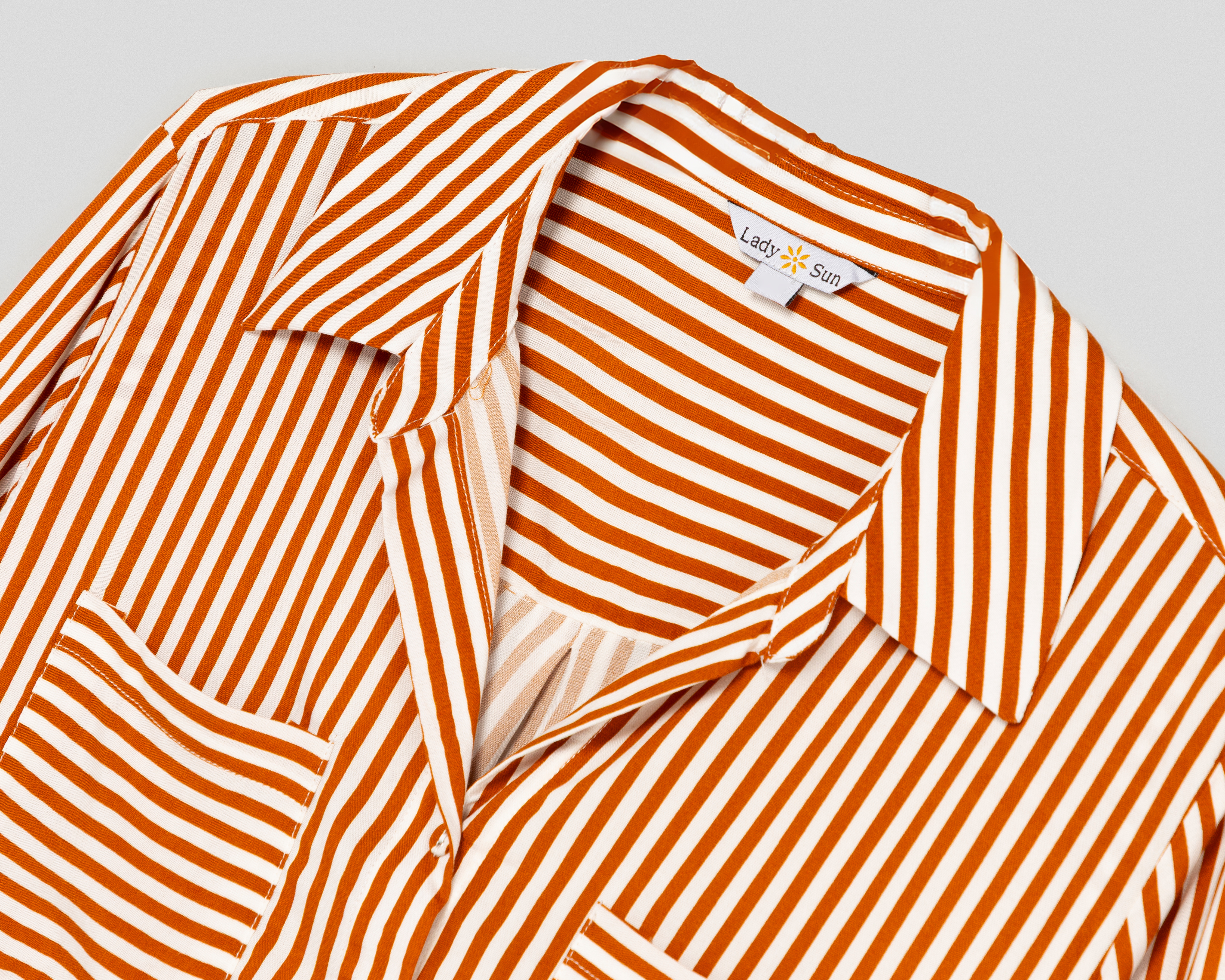 Foto 4 pulgar | Foto 3 | Blusa a Rayas Lady Sun para Mujer