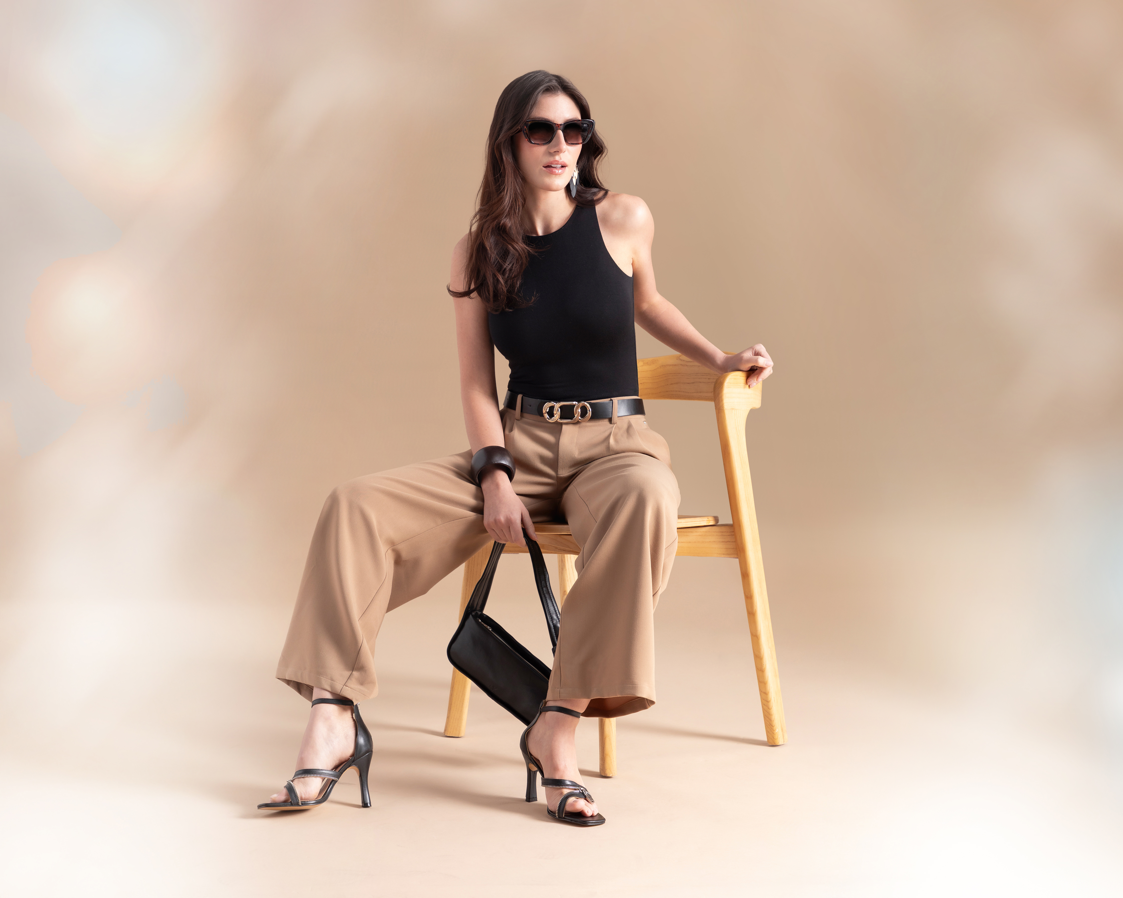 Pantalón de Vestir Jennifer Lopez Café para Mujer