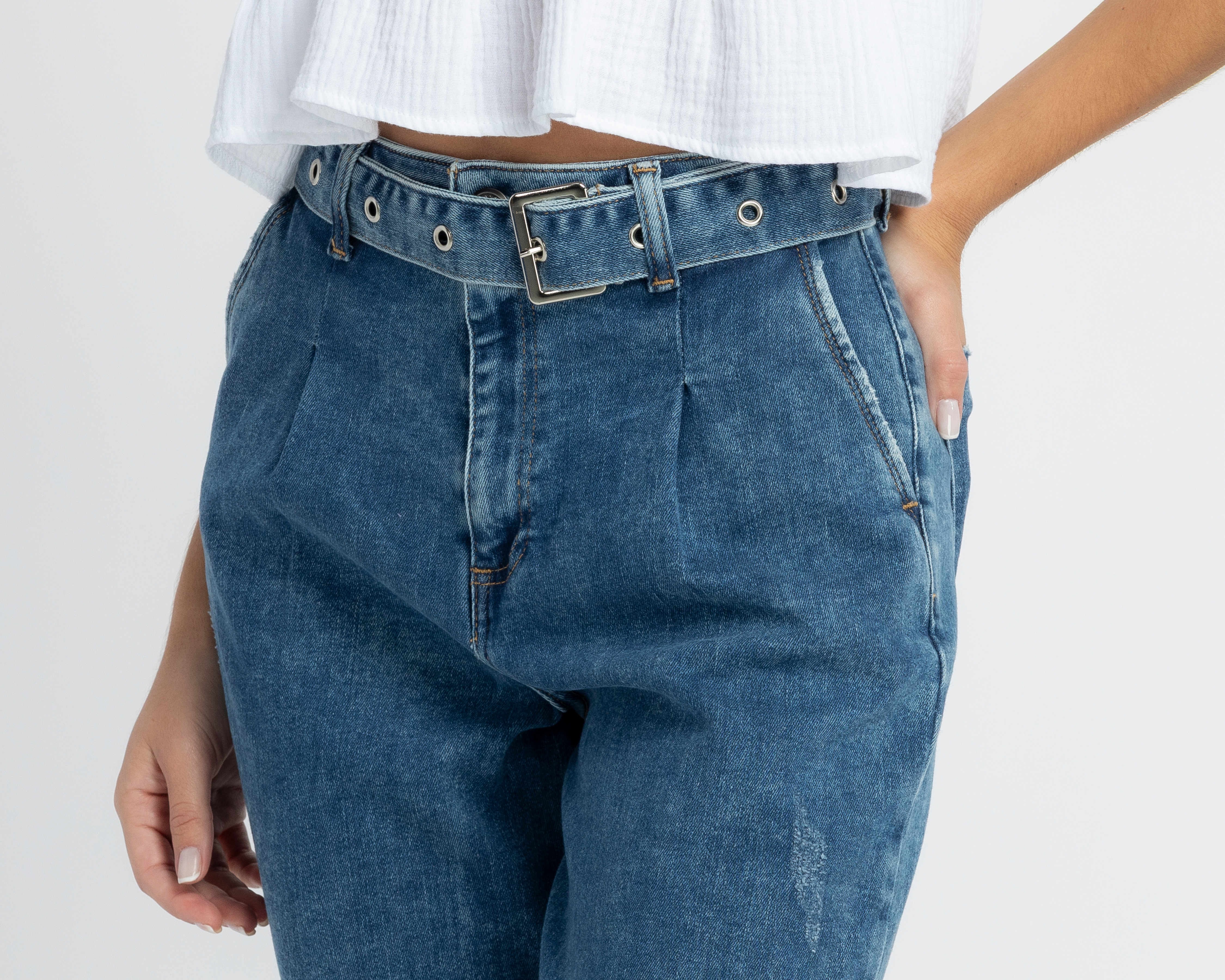 Foto 4 | Foto 4 | Jeans Paper Bag Oggi para Mujer